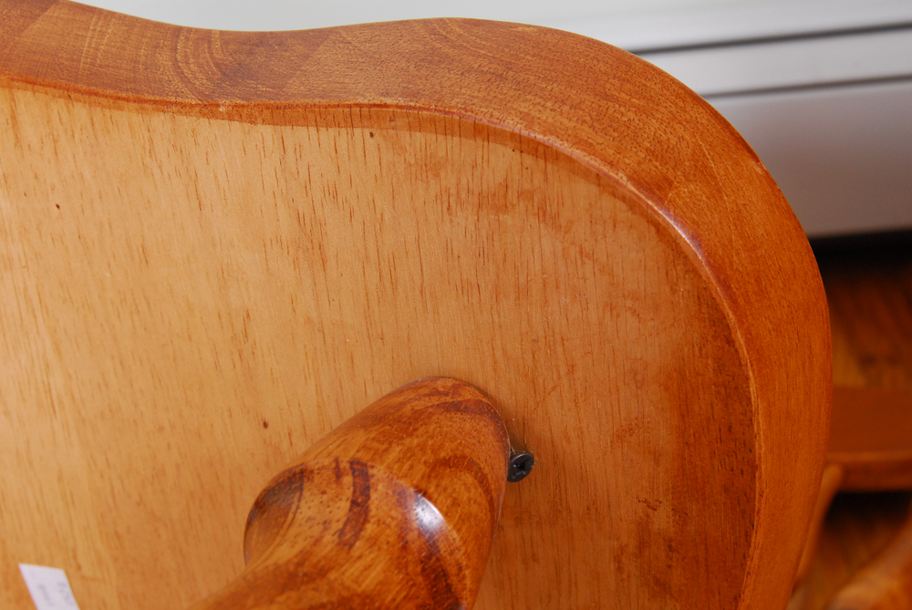 Six Lath Back Dining Chairs