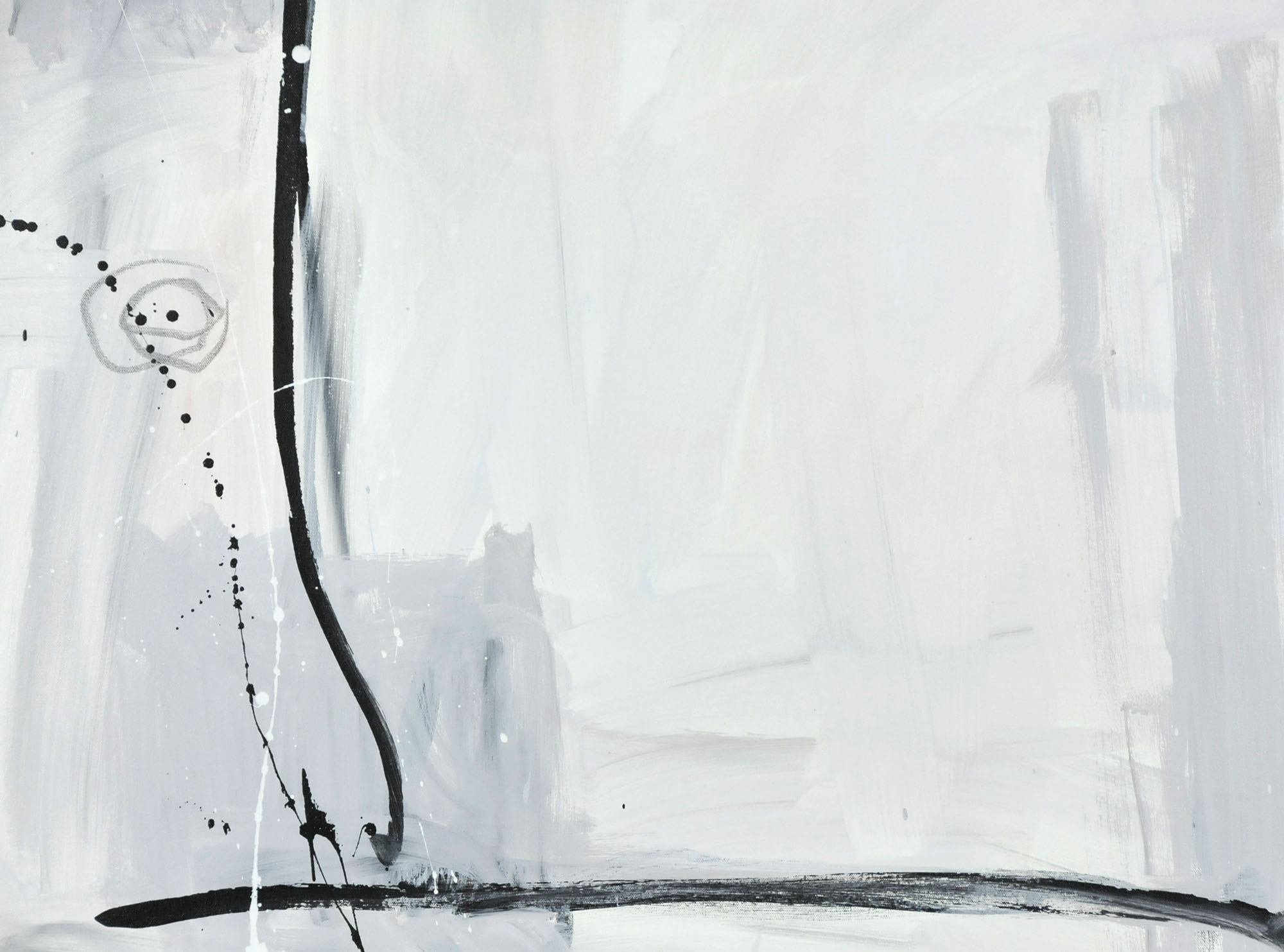 Robbie Kemper Original Acrylic on Canvas "Black Angle Loop"