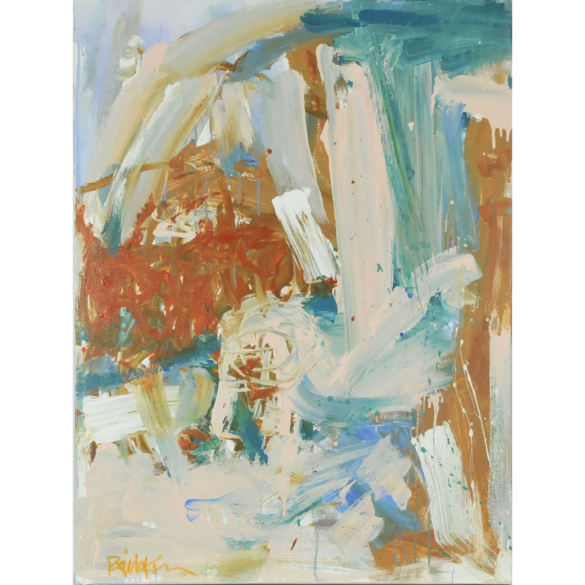 Robbie Kemper Original Acrylic on Canvas "Red Oxide Pink"