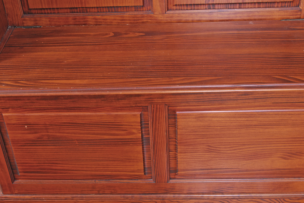 Mirrored Wooden Hall Tree With Storage Bench