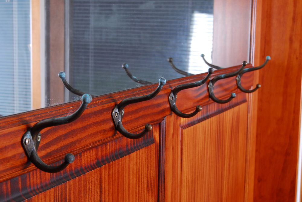Mirrored Wooden Hall Tree With Storage Bench