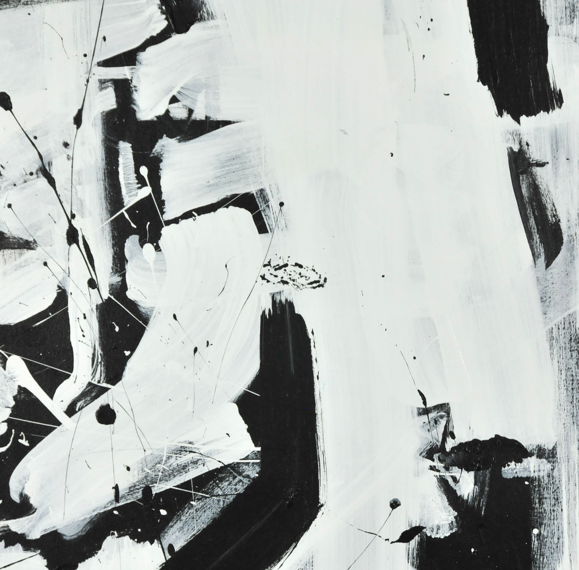 Robbie Kemper Original Acrylic on Canvas "White on Black"