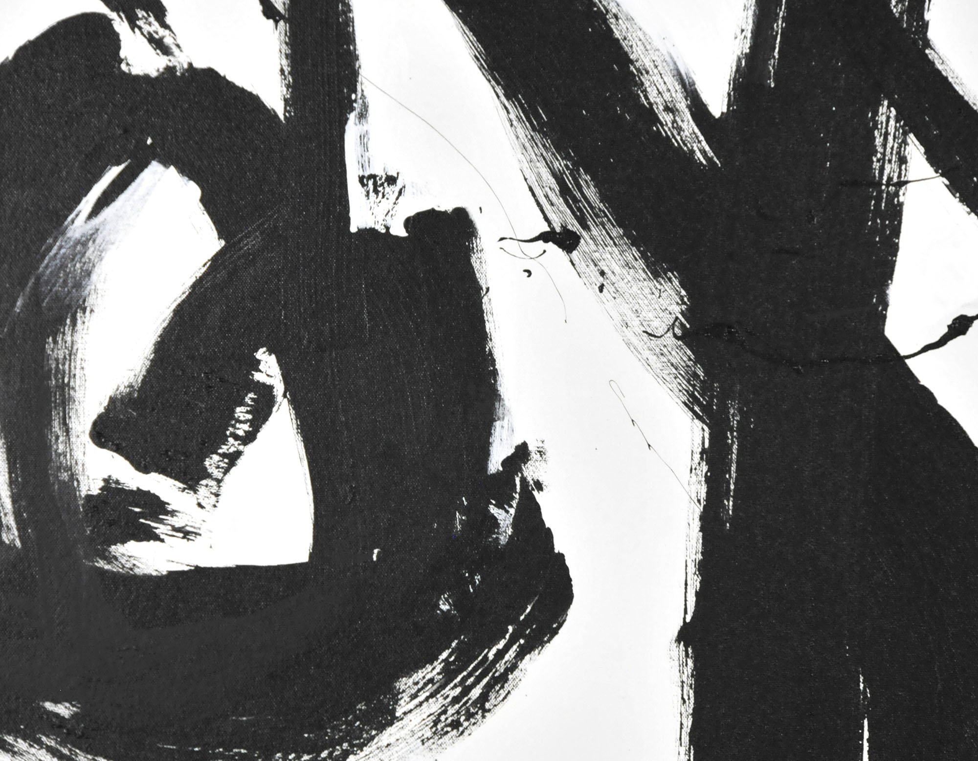 Robbie Kemper Original Acrylic on Canvas "Black XO"