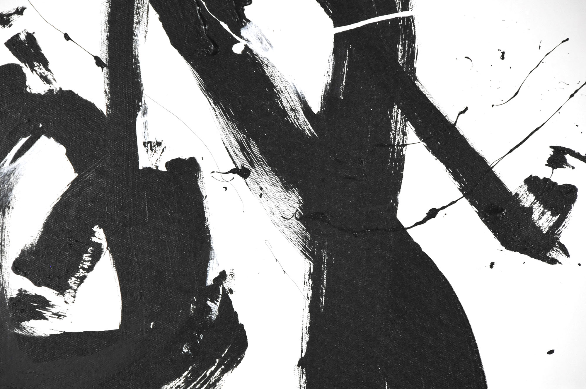 Robbie Kemper Original Acrylic on Canvas "Black XO"