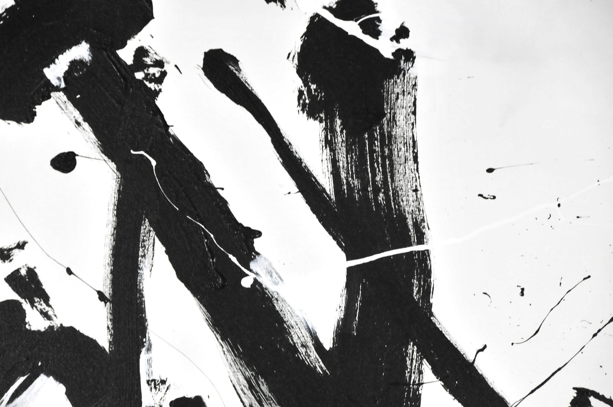 Robbie Kemper Original Acrylic on Canvas "Black XO"