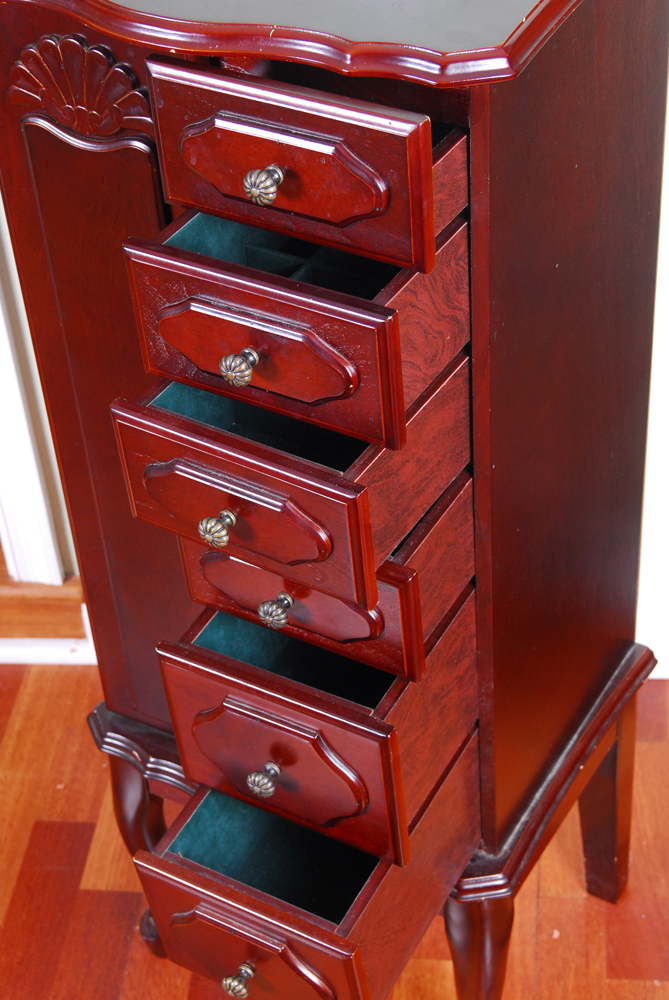 Queen Anne Style Jewelry Chest