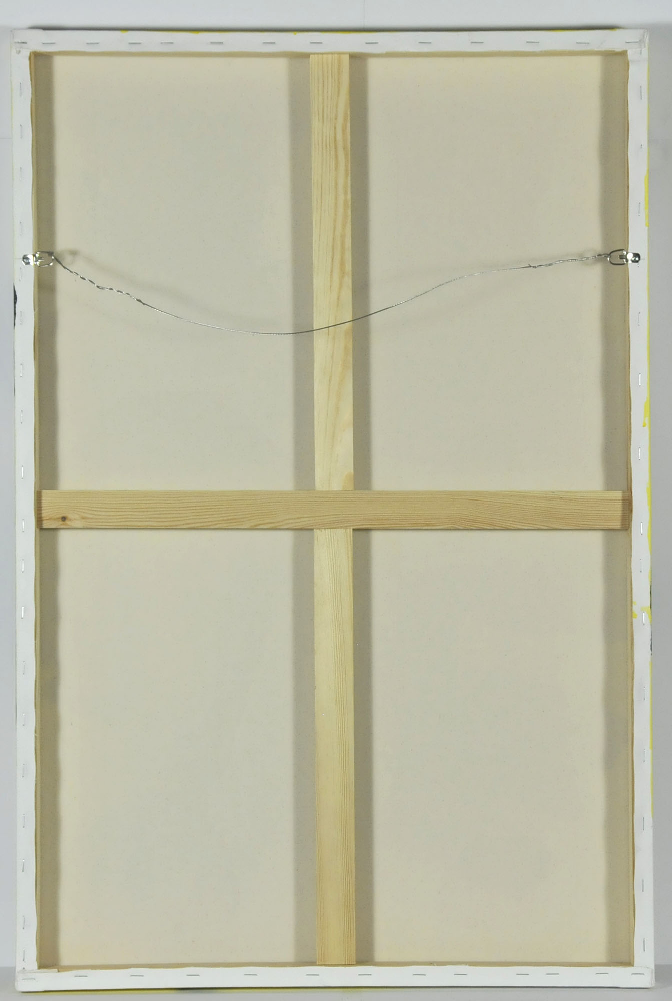 Robbie Kemper Original Acrylic on Canvas "Black on Yellow Marks"