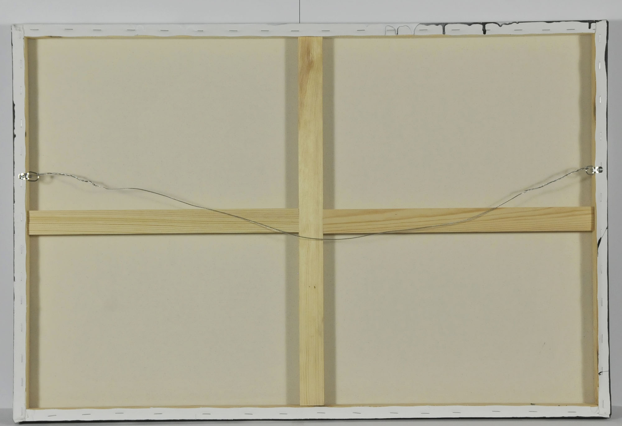 J. Popolin Original Acrylic on Canvas "Black Swirls on Edge"