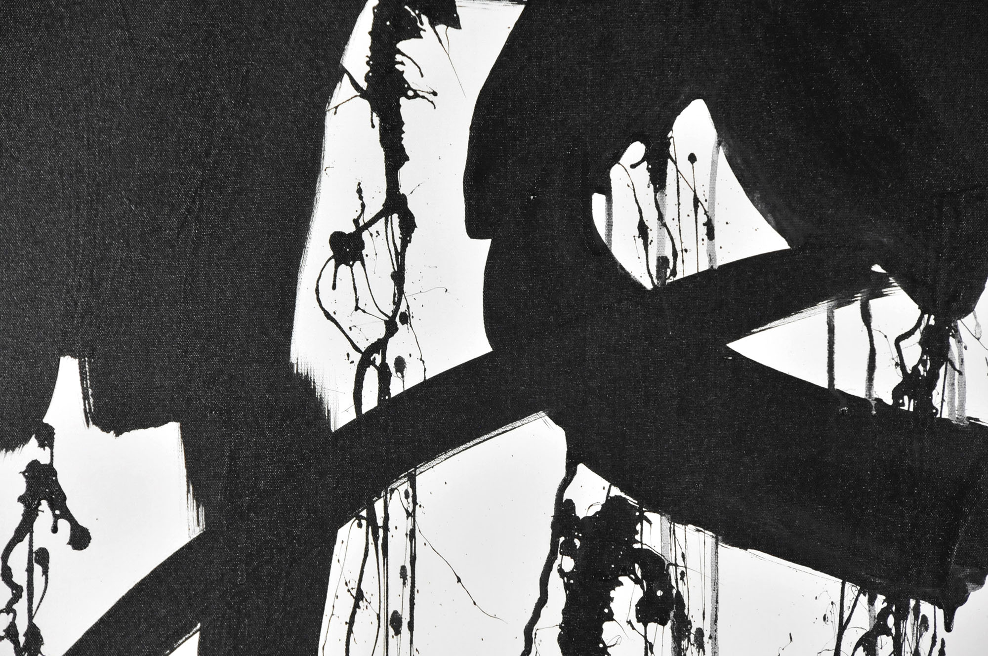 J. Popolin Original Acrylic on Canvas "Field of Black Rain"