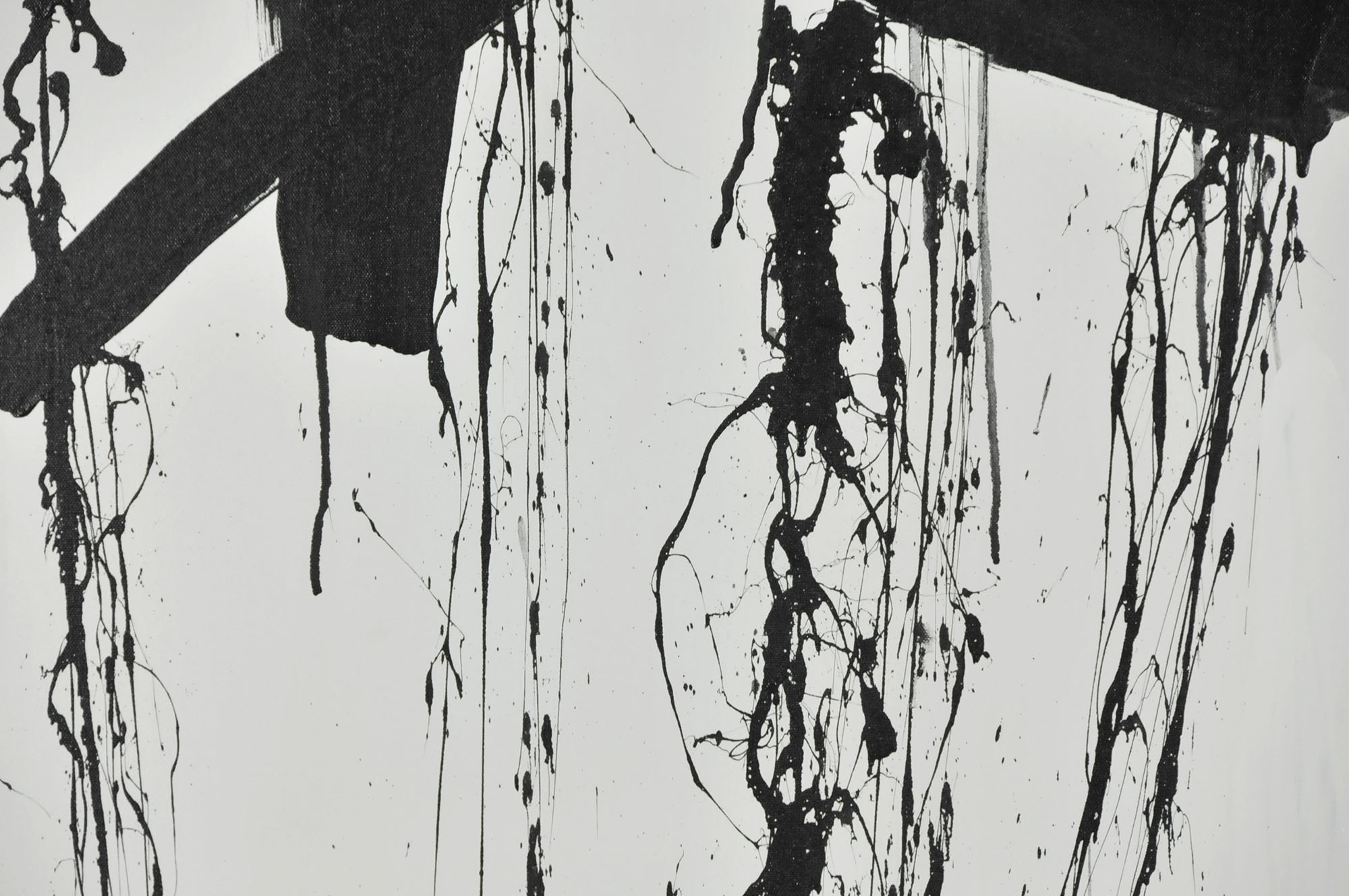 J. Popolin Original Acrylic on Canvas "Field of Black Rain"