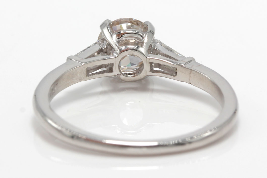 Platinum Old European Cut Diamond Ring