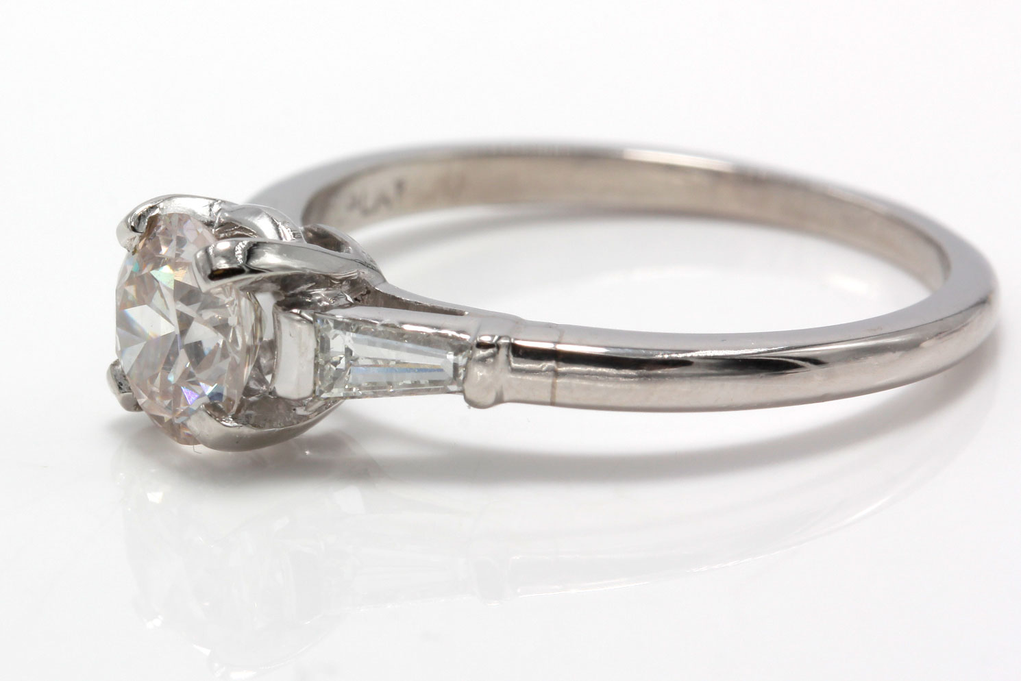Platinum Old European Cut Diamond Ring