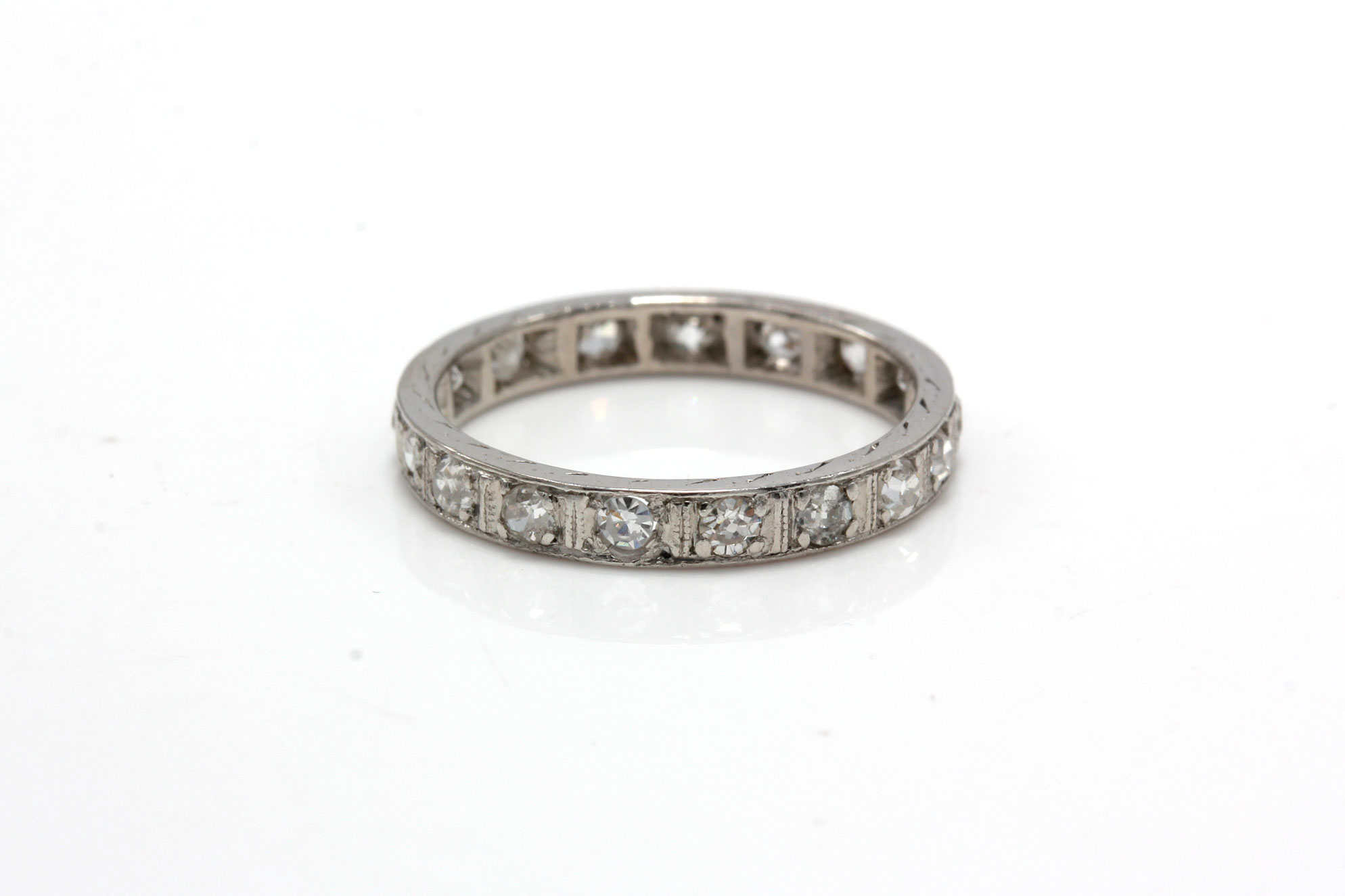 Platinum Old European Cut Diamond Band