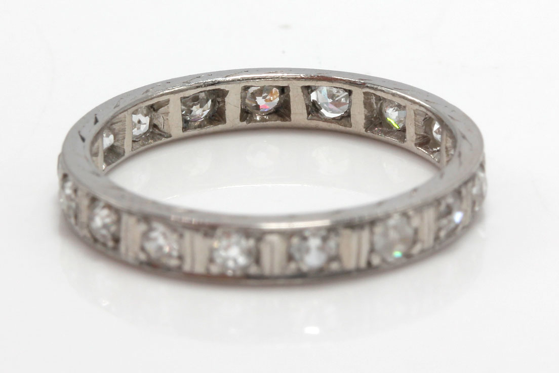 Platinum Old European Cut Diamond Band