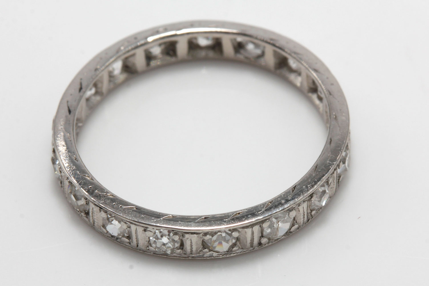 Platinum Old European Cut Diamond Band