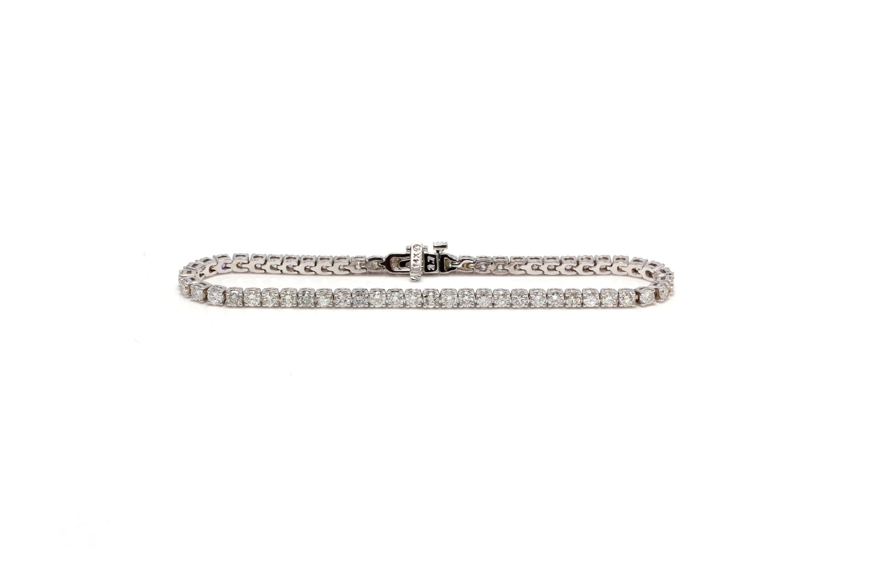 14K White Gold 5.00 CTW Diamond Bracelet