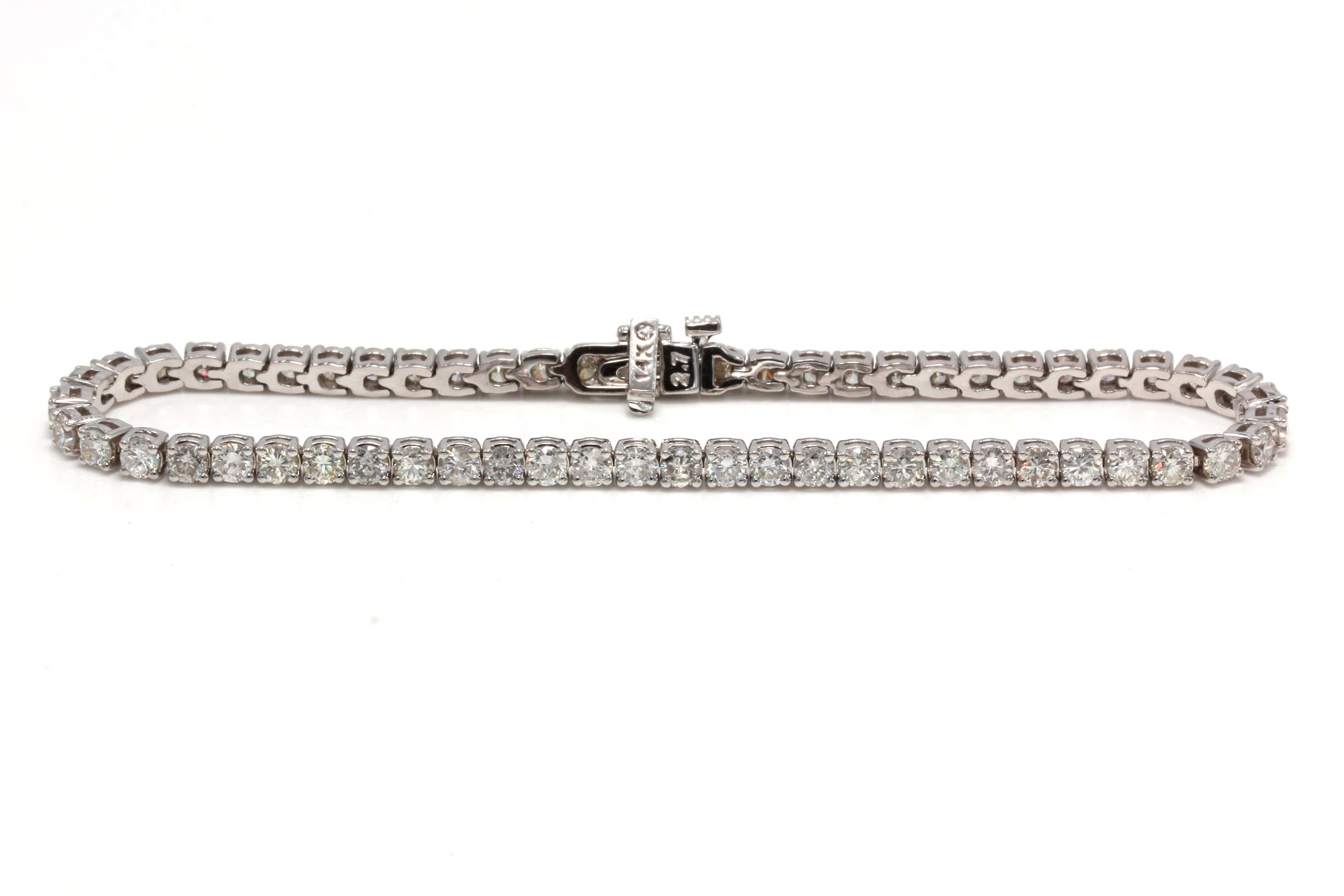 14K White Gold 5.00 CTW Diamond Bracelet
