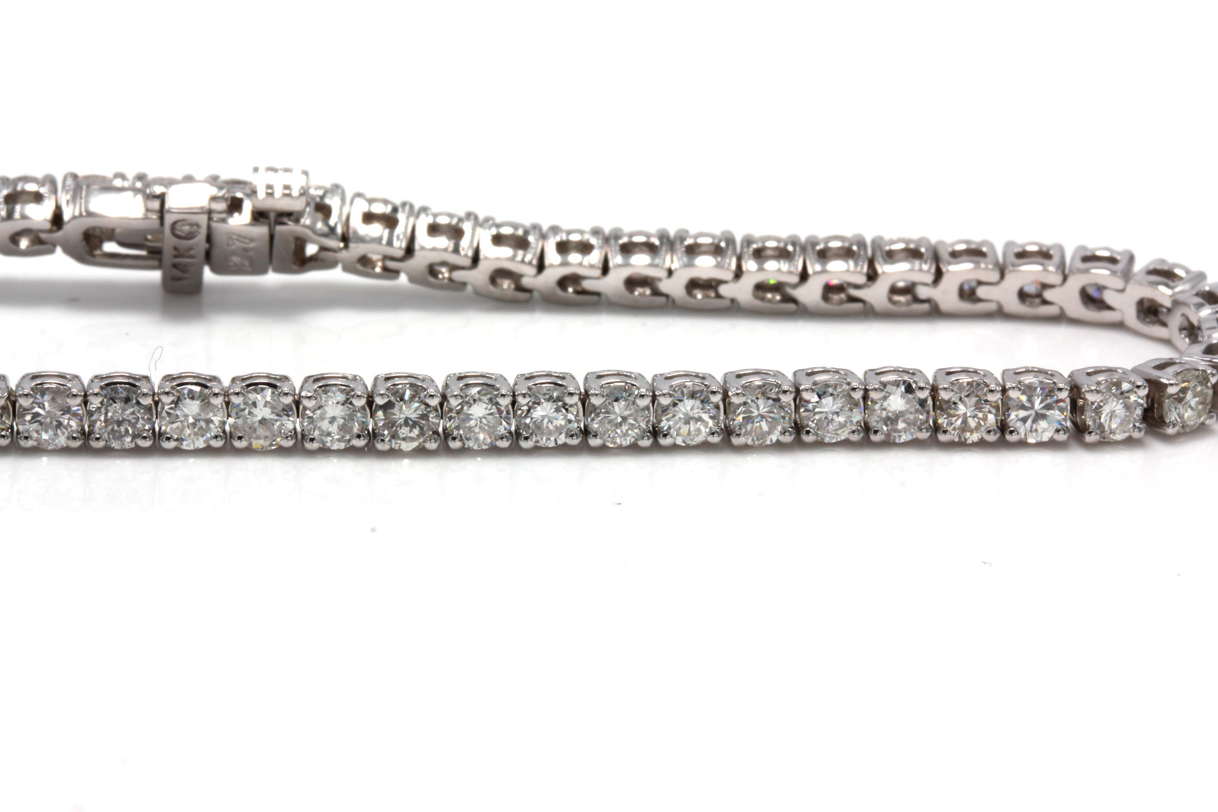 14K White Gold 5.00 CTW Diamond Bracelet
