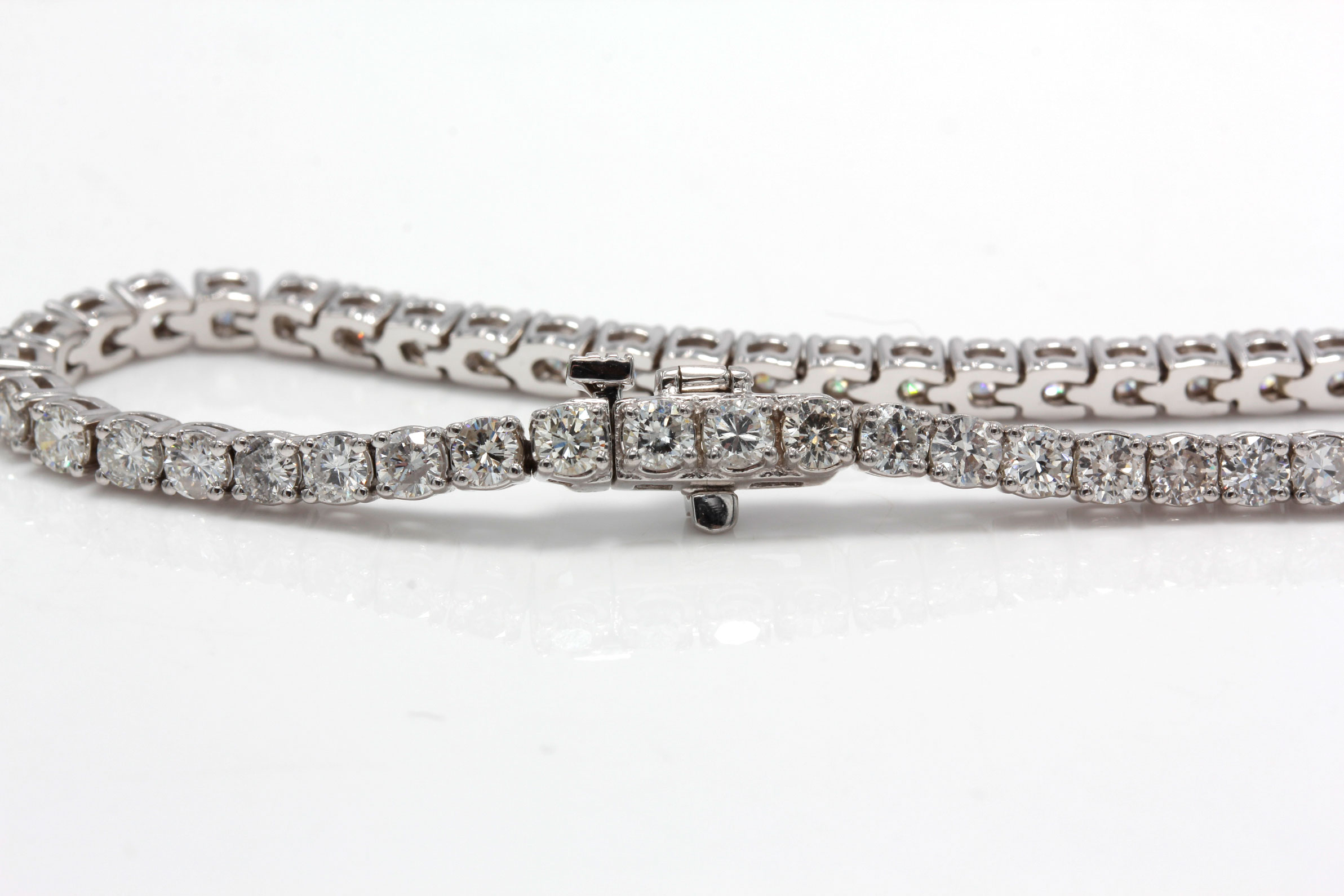14K White Gold 5.00 CTW Diamond Bracelet