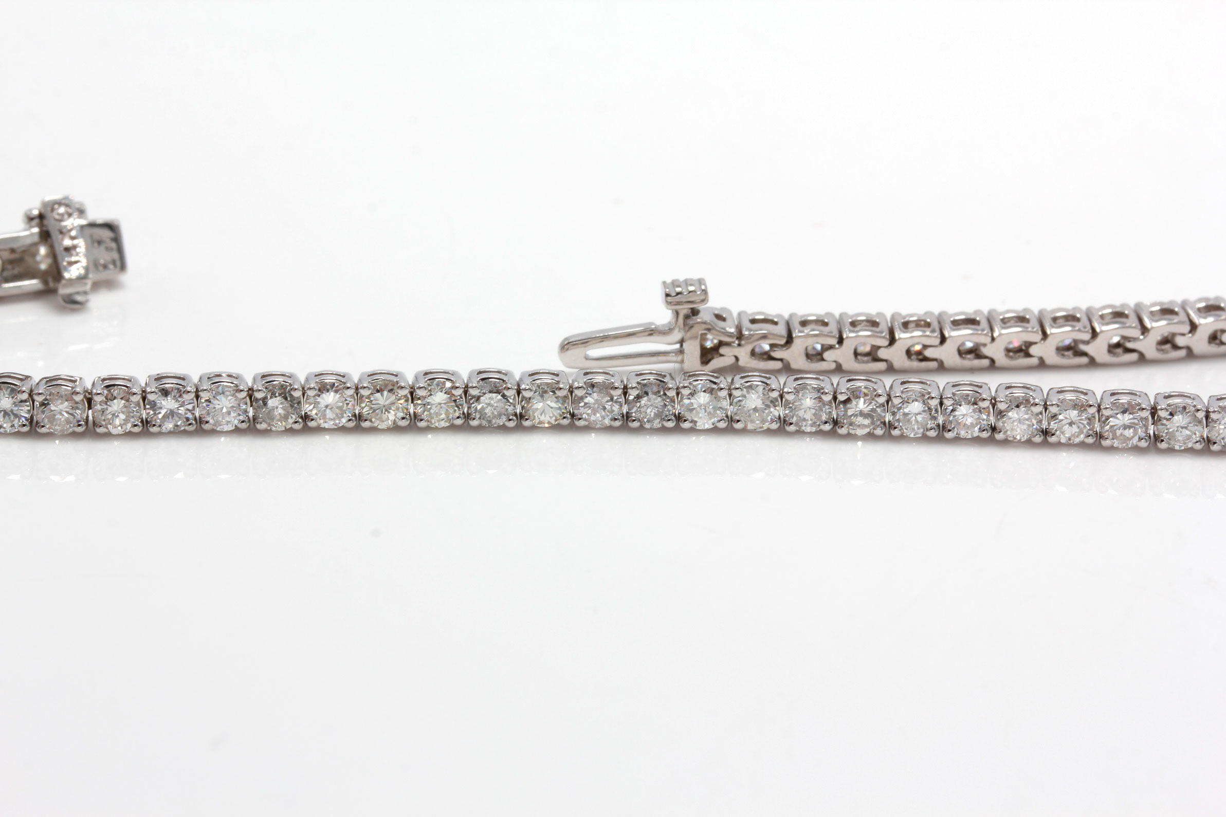 14K White Gold 5.00 CTW Diamond Bracelet