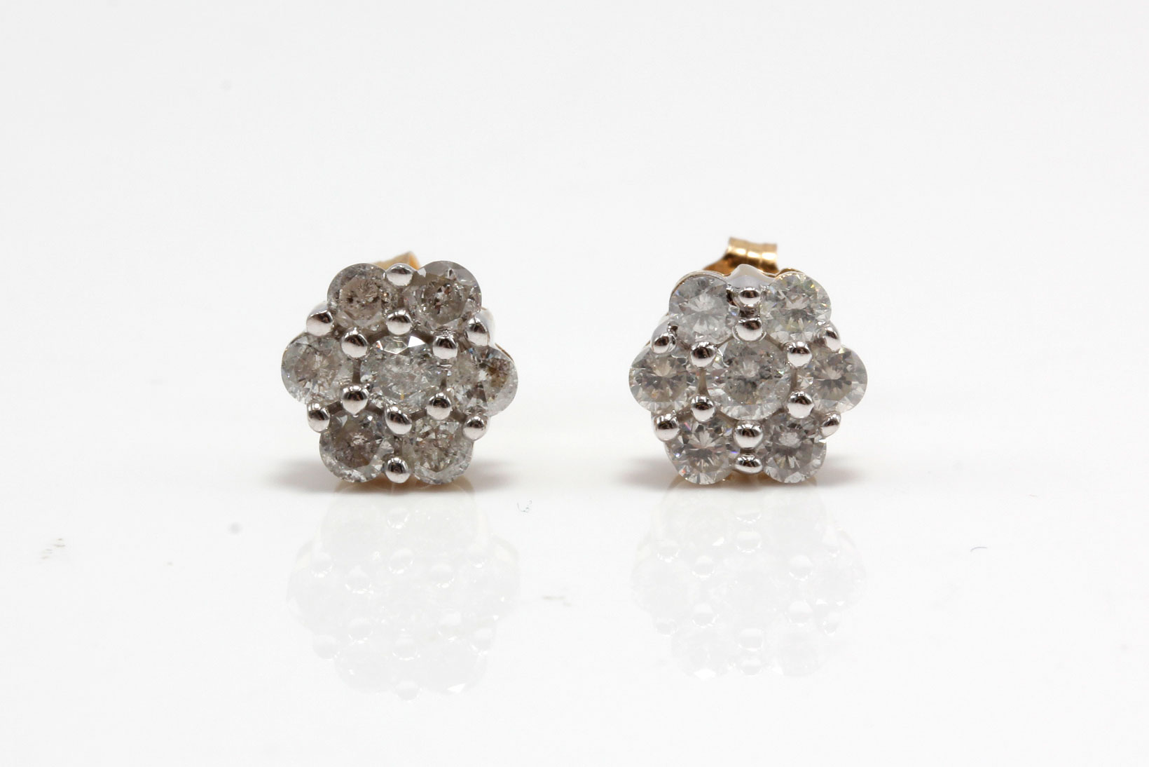 10K Yellow Gold Diamond Earrings