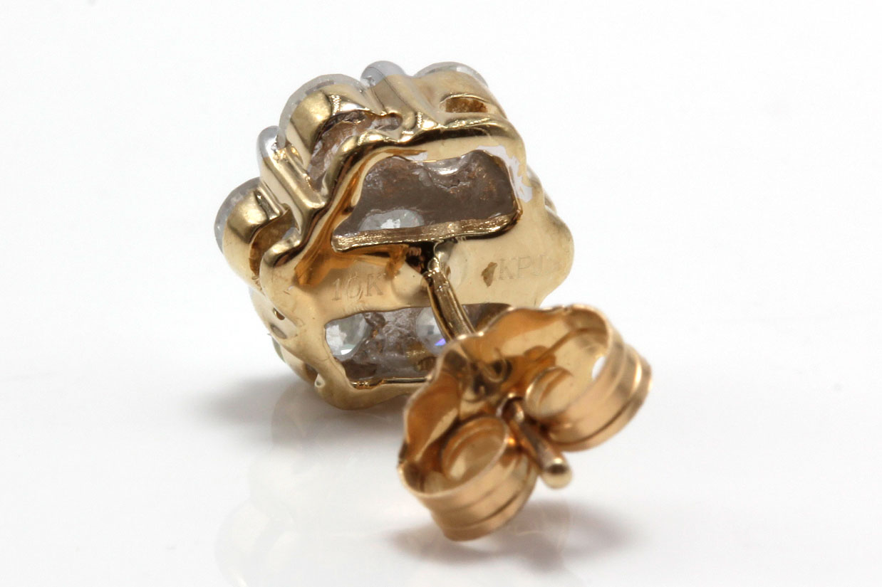 10K Yellow Gold Diamond Earrings