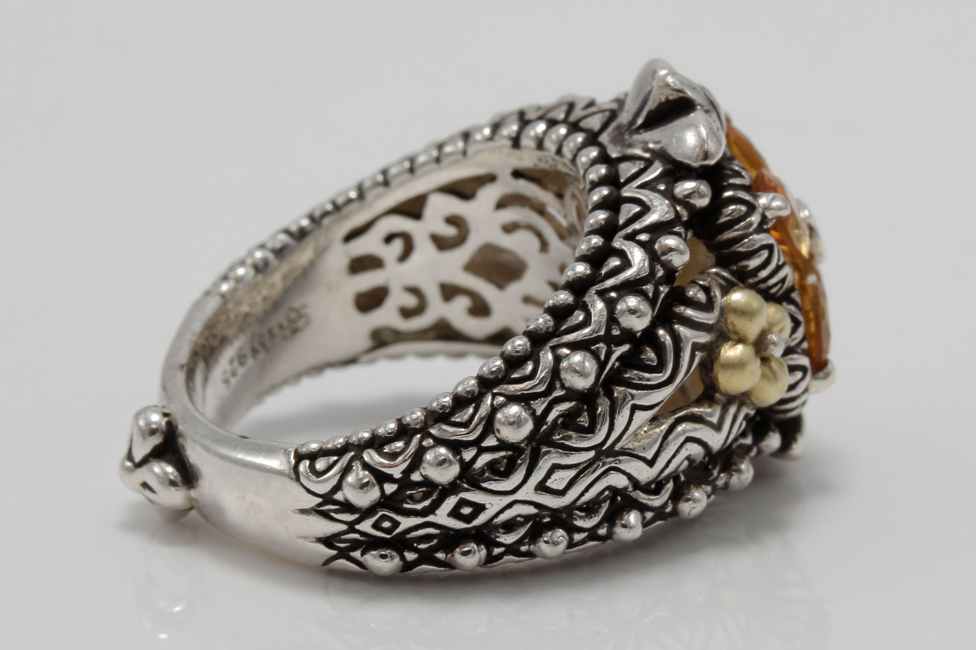 Bixby Sterling Silver 18K Gold Accented Citrine Ring