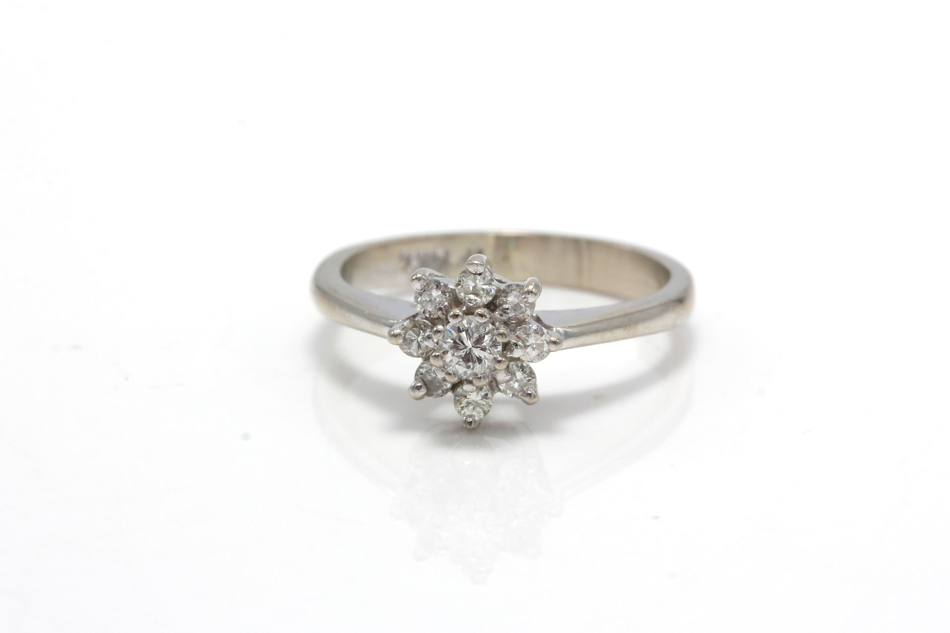14K White Gold Diamond Ring