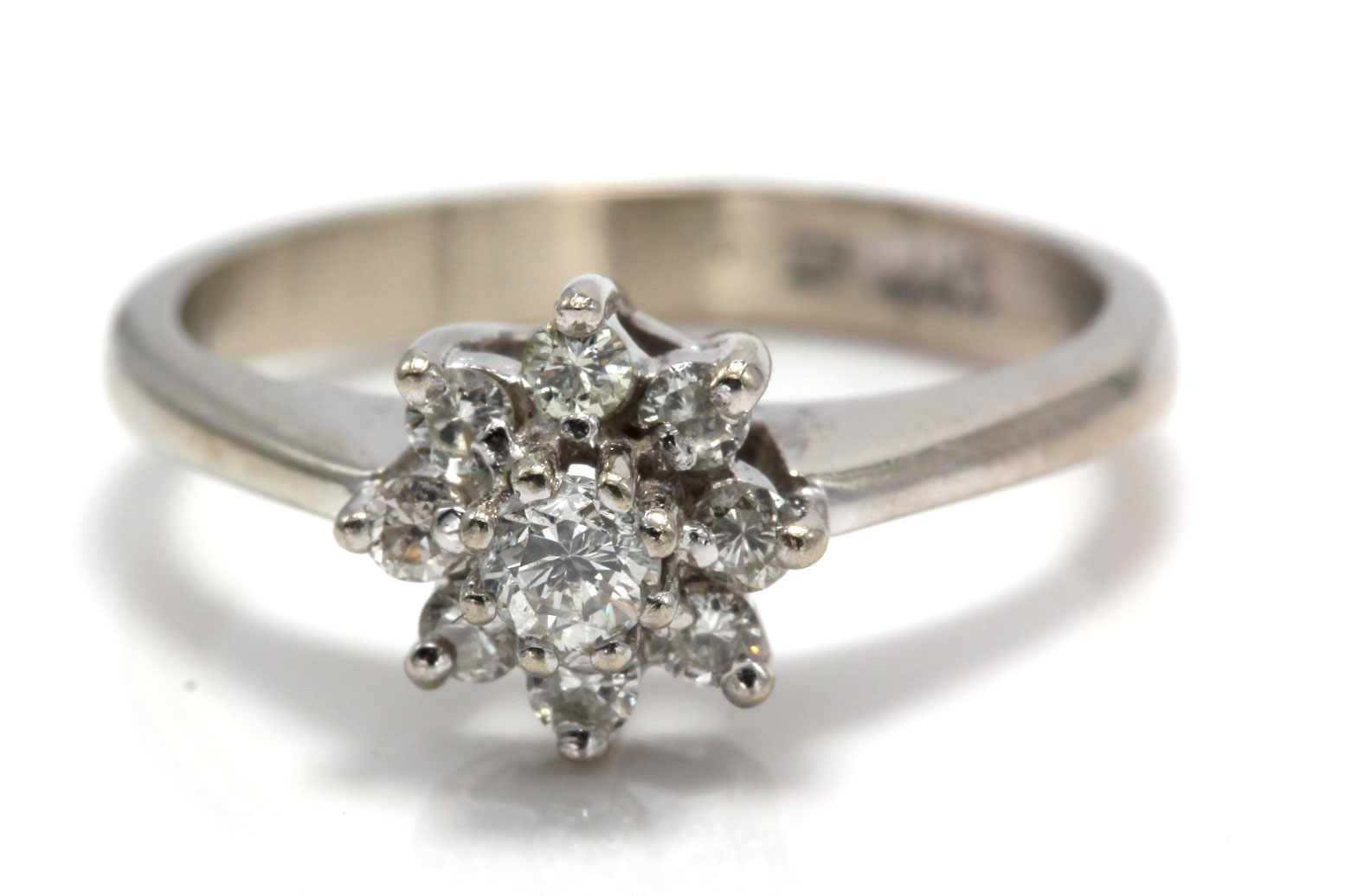 14K White Gold Diamond Ring