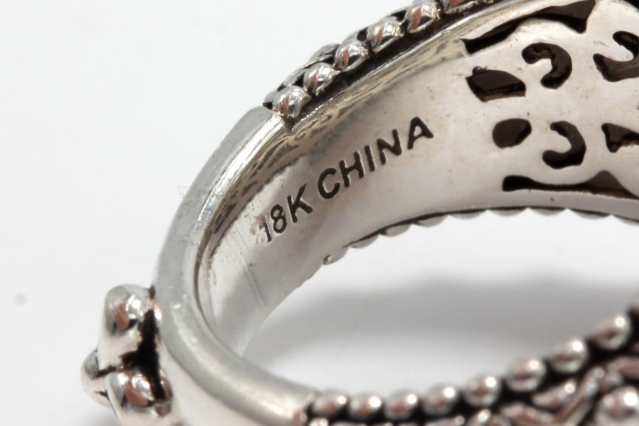 Barbara Bixby Sterling Silver 18K Gold Accented Iolite Ring