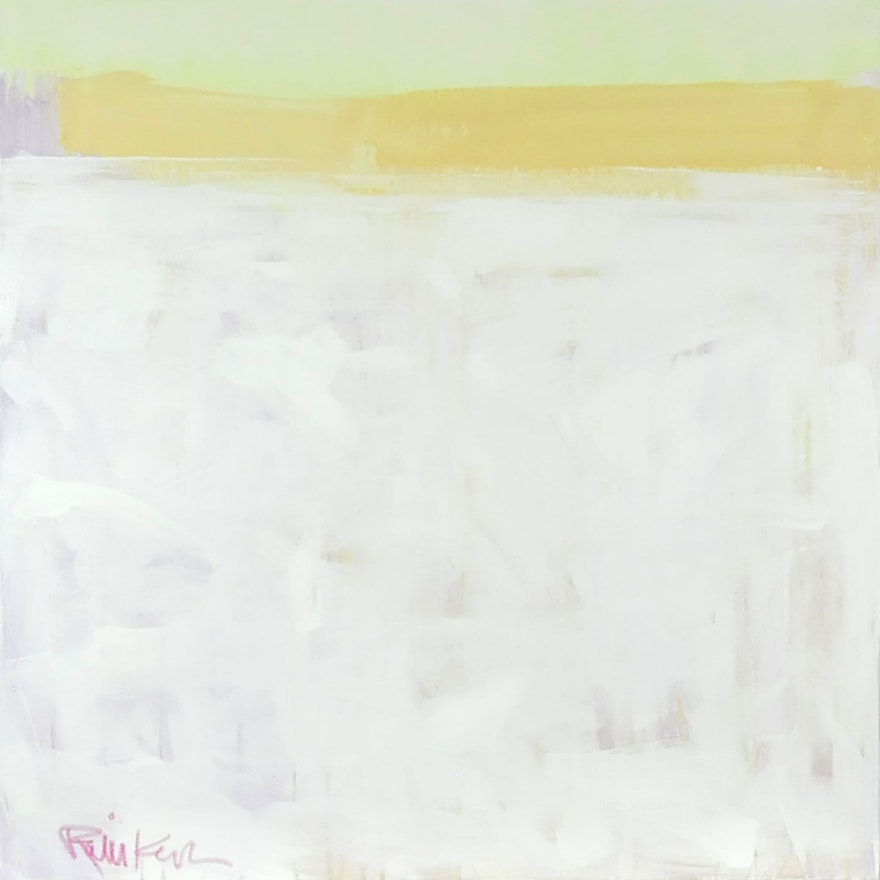 Robbie Kemper Original Acrylic on Canvas "Lite Yellow Band"