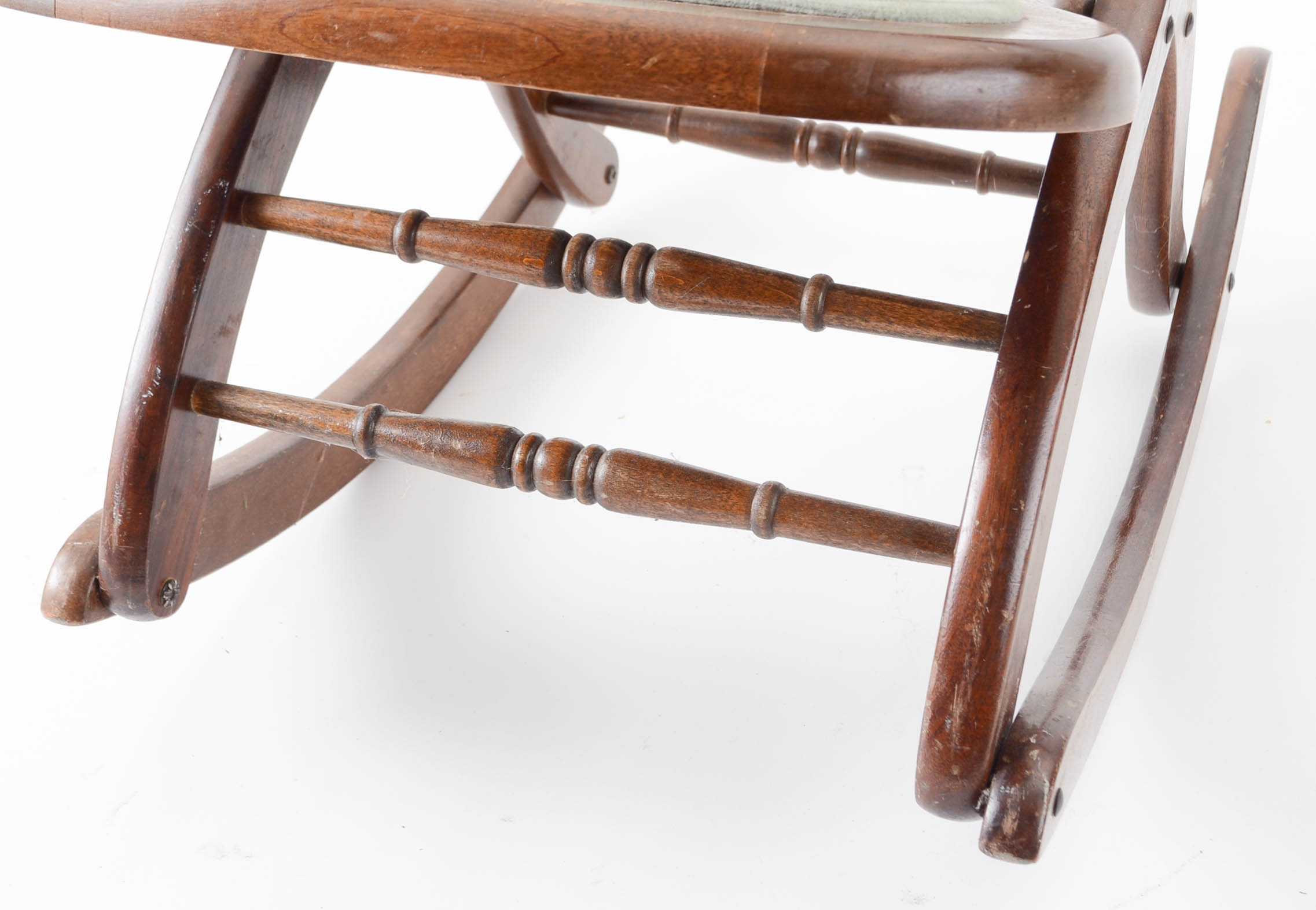 Victorian Walnut Folding Rocking Chair