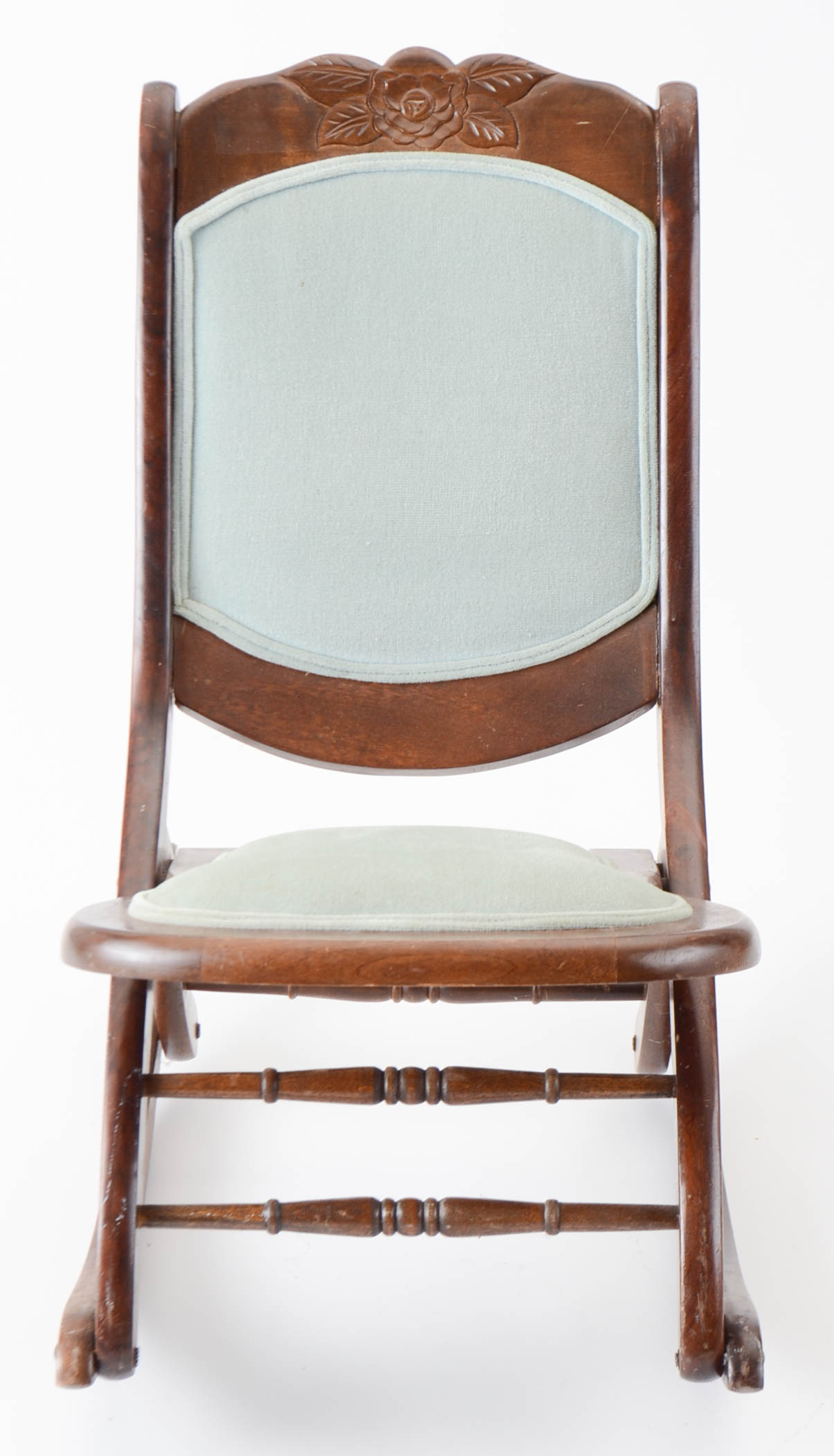 Victorian Walnut Folding Rocking Chair