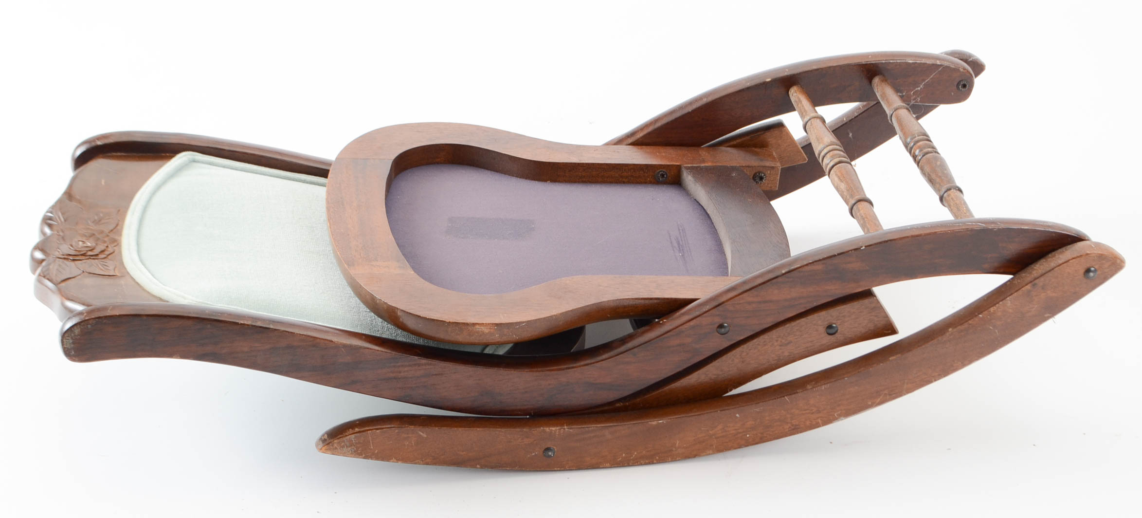 Victorian Walnut Folding Rocking Chair