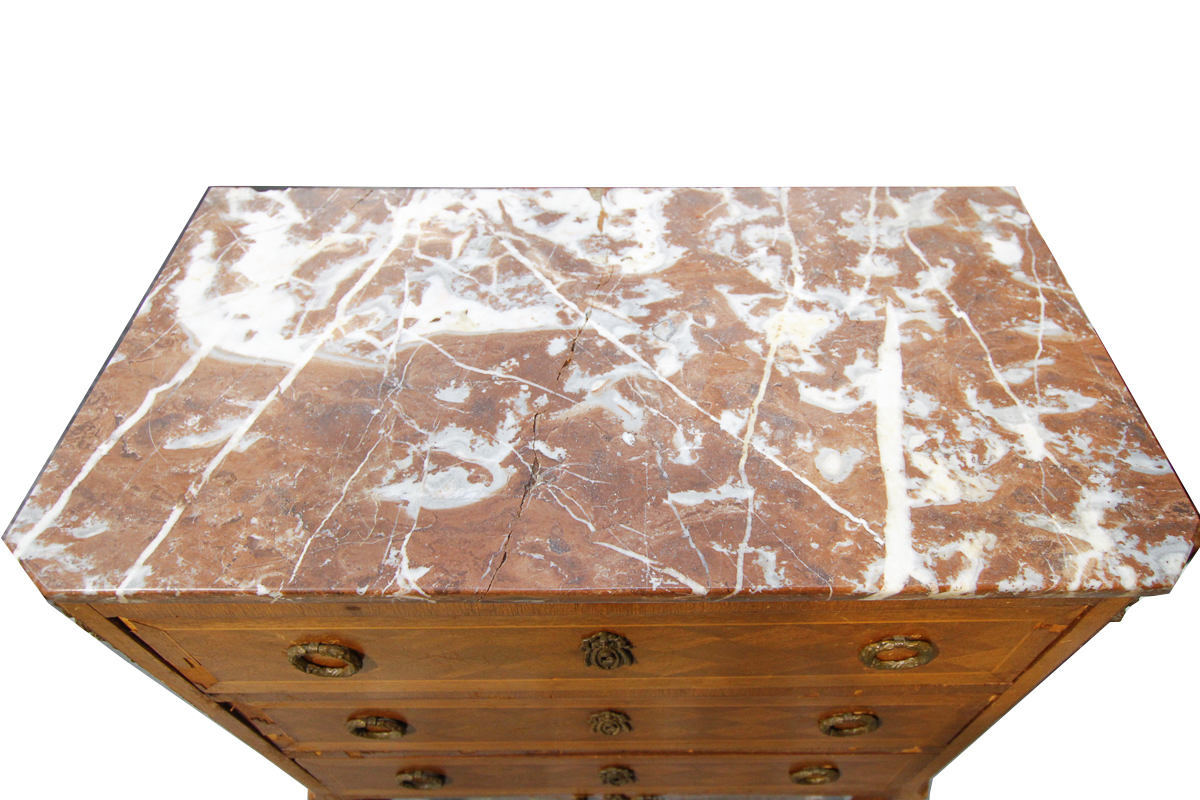 Antique Louis XV Style Marble Top Commode