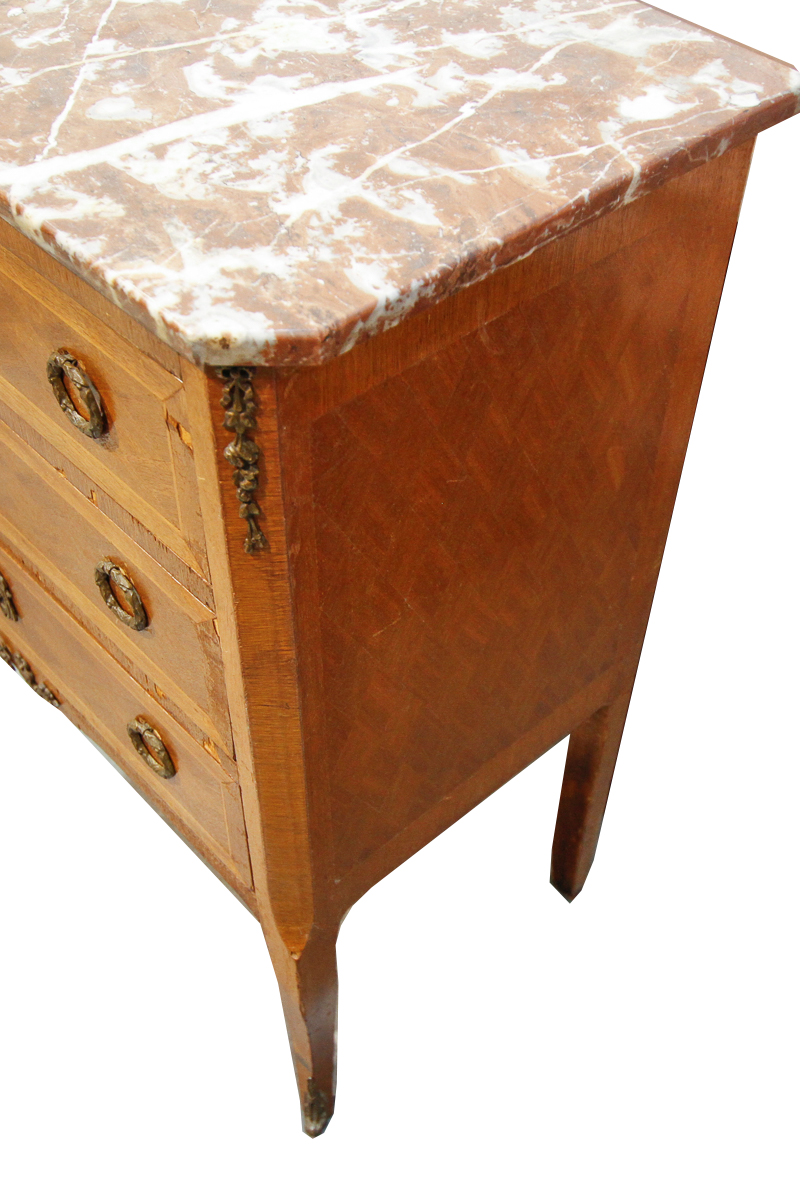 Antique Louis XV Style Marble Top Commode