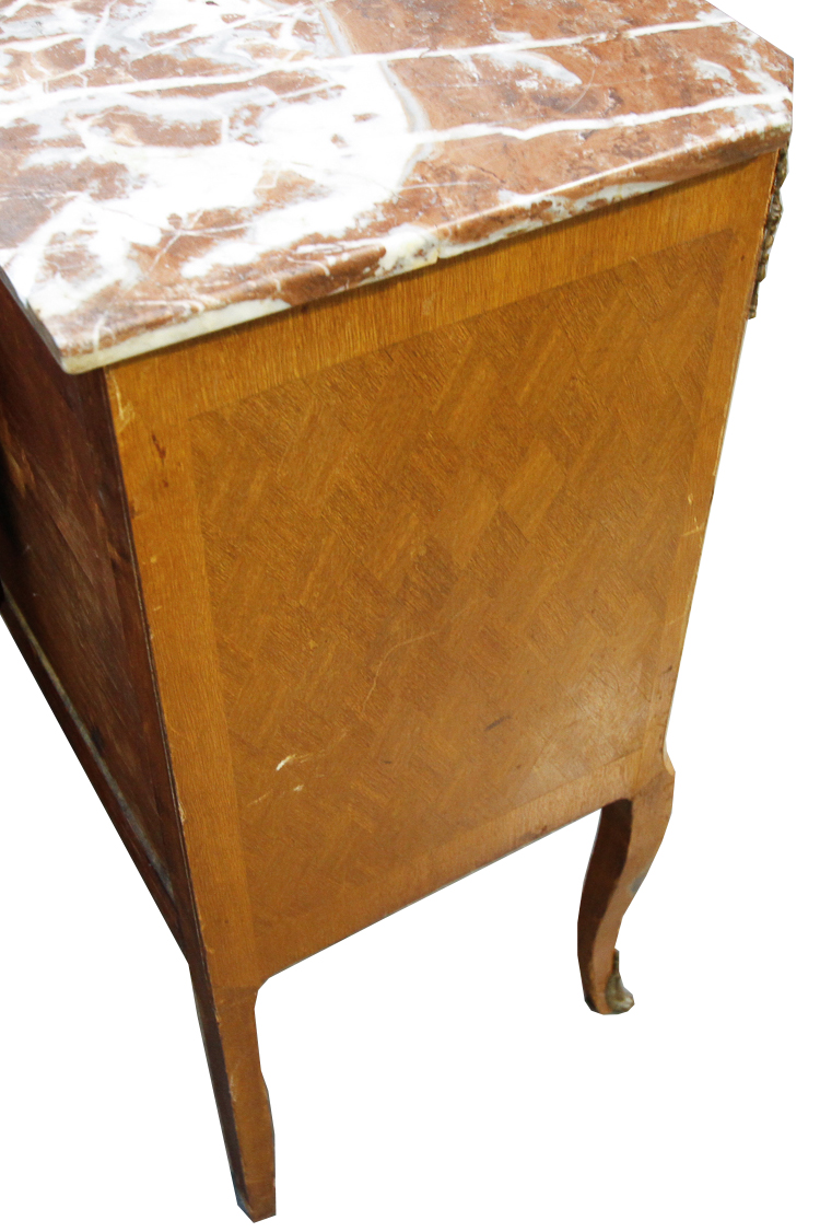 Antique Louis XV Style Marble Top Commode