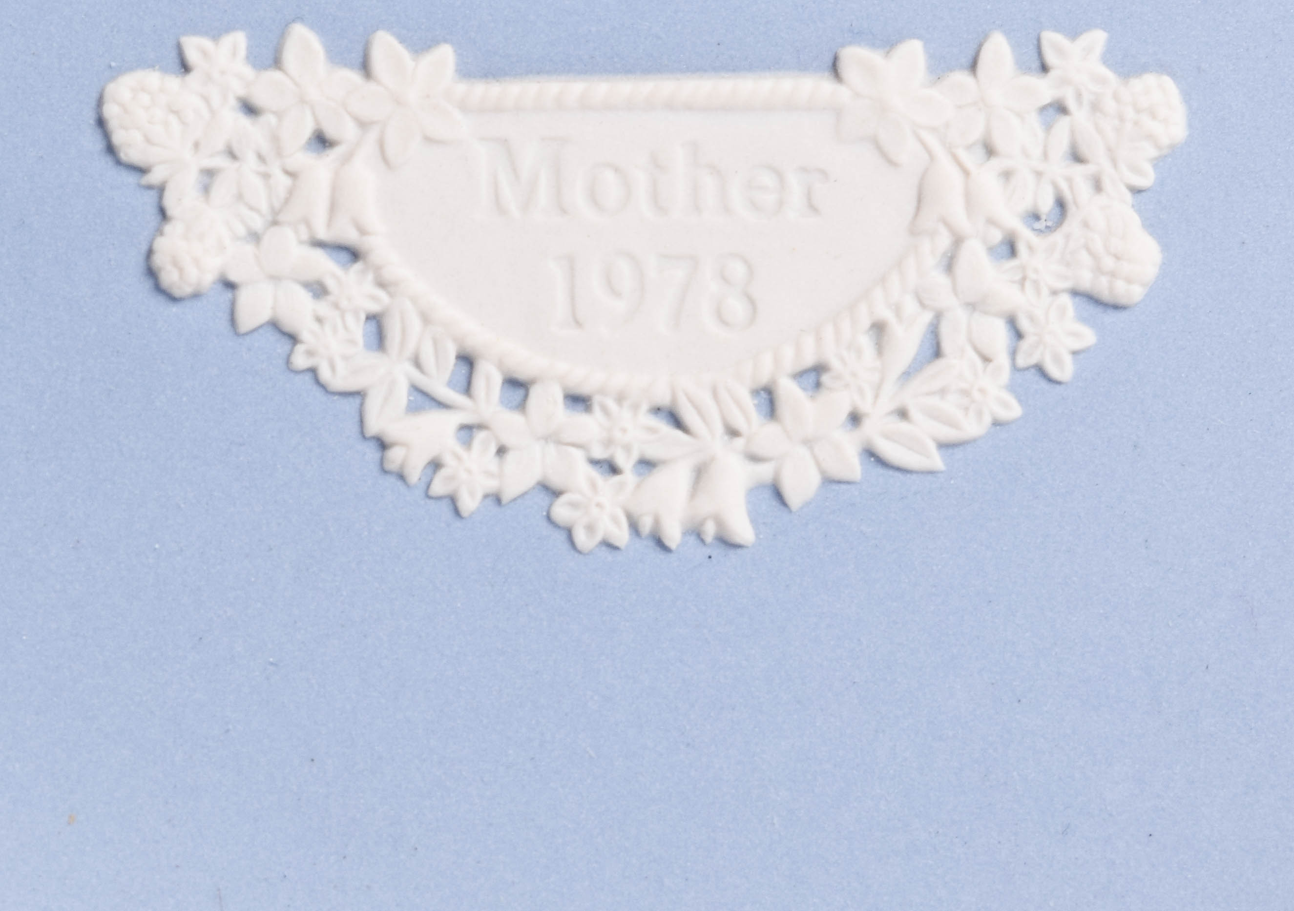 1978 Wedgwood Blue Jasperware "Mother" Plate