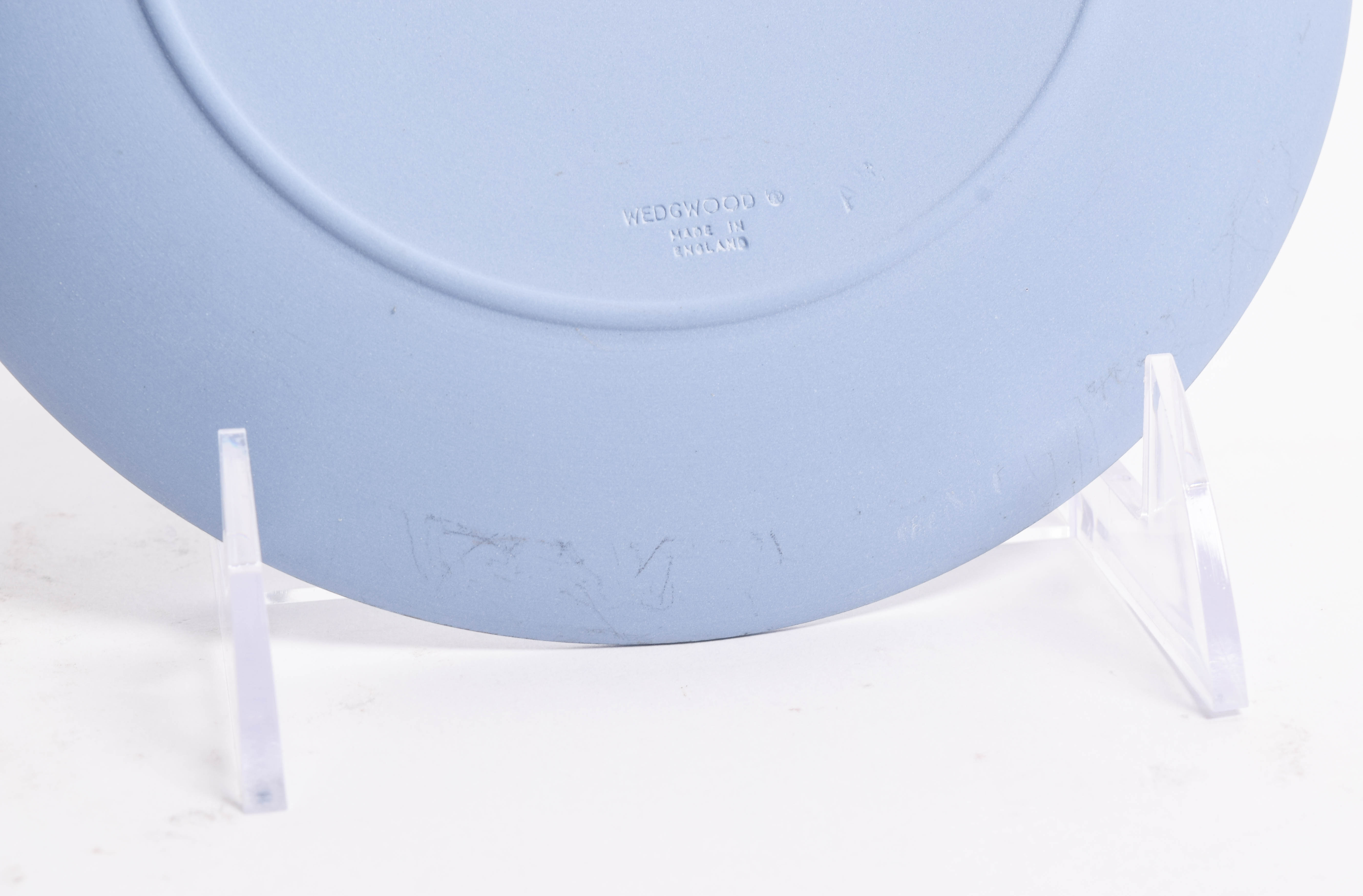 1978 Wedgwood Blue Jasperware "Mother" Plate