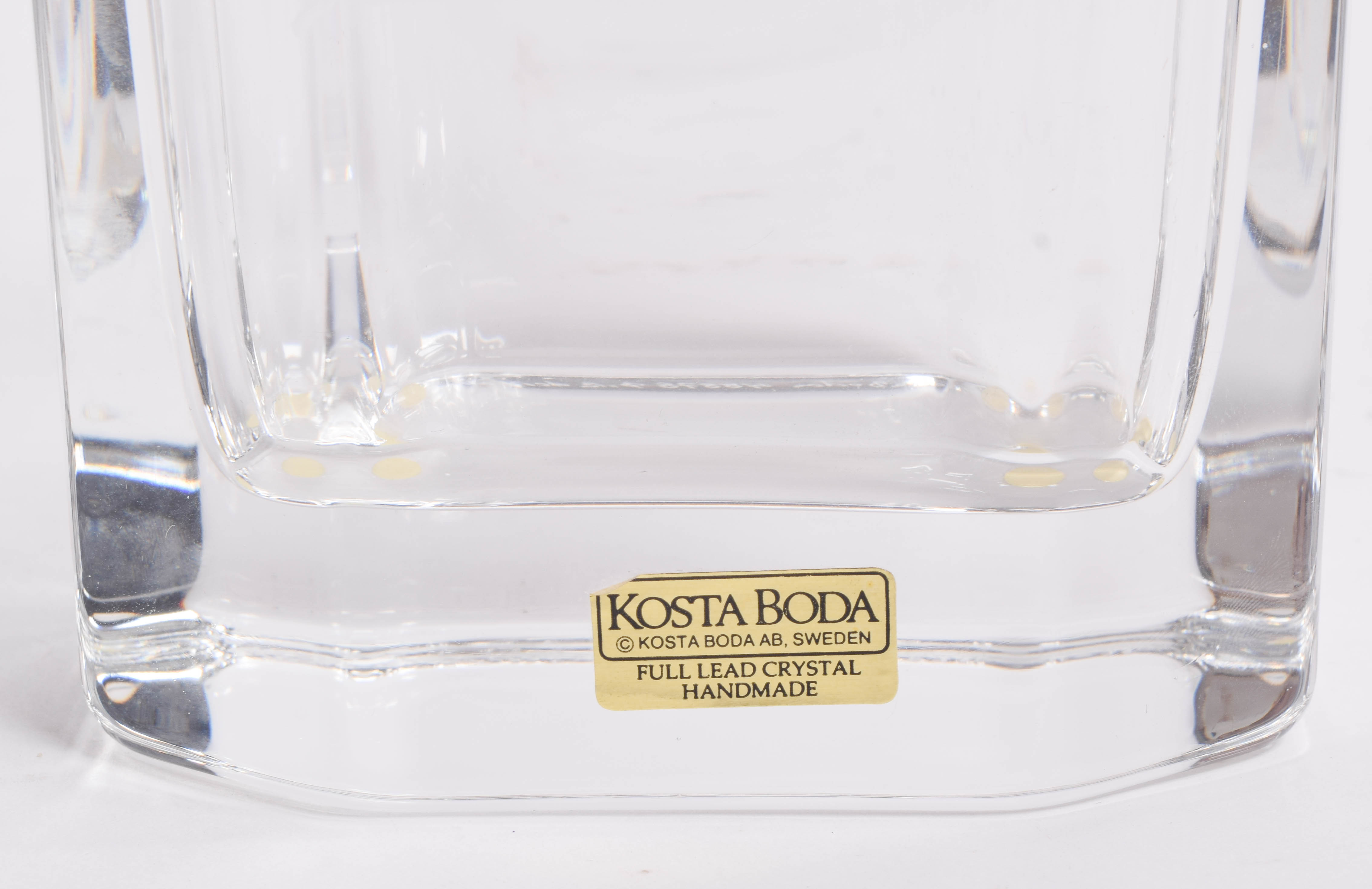 Kosta Boda Lead Crystal Vase