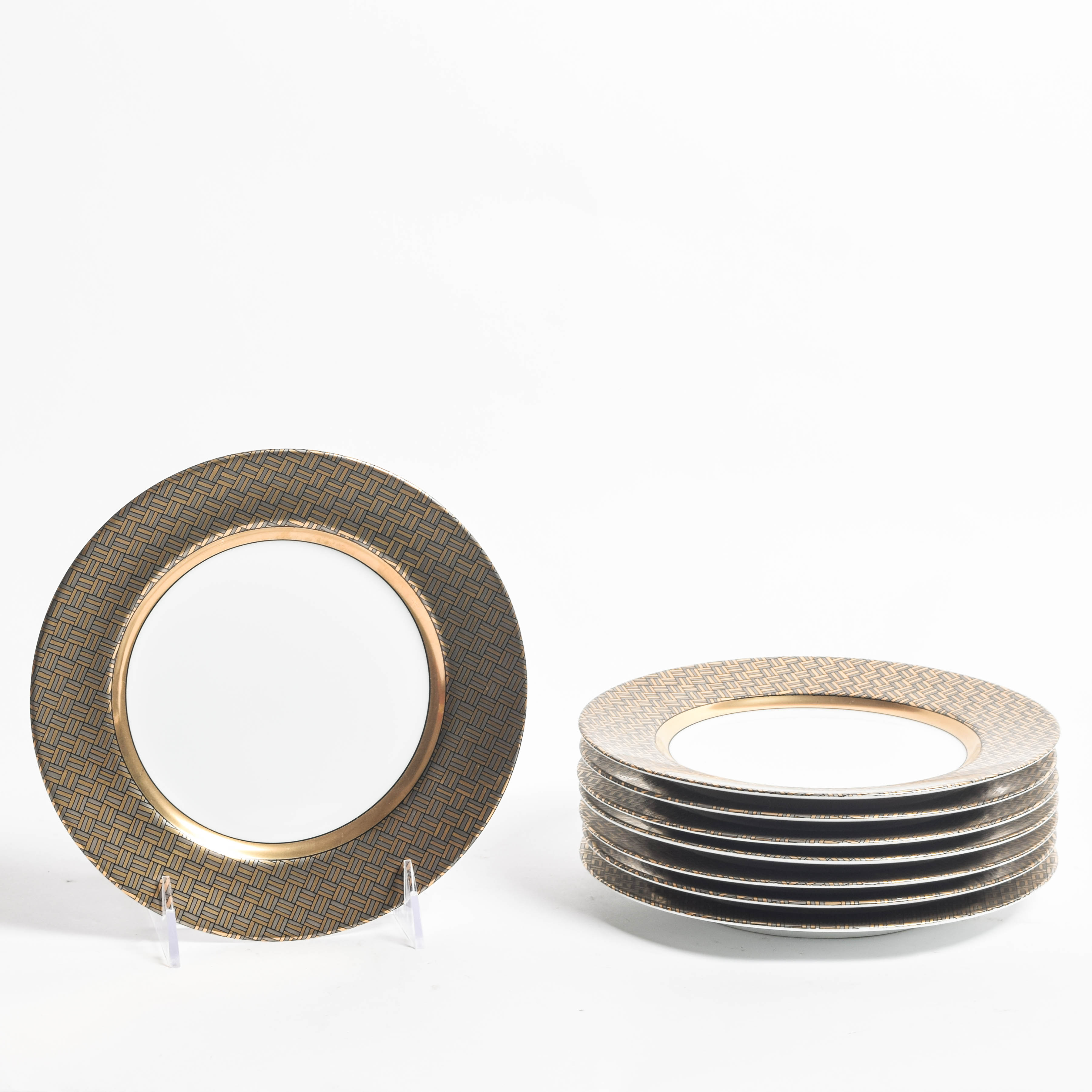 Set of Vintage Fitz and Floyd "Damascene" Salad Plates