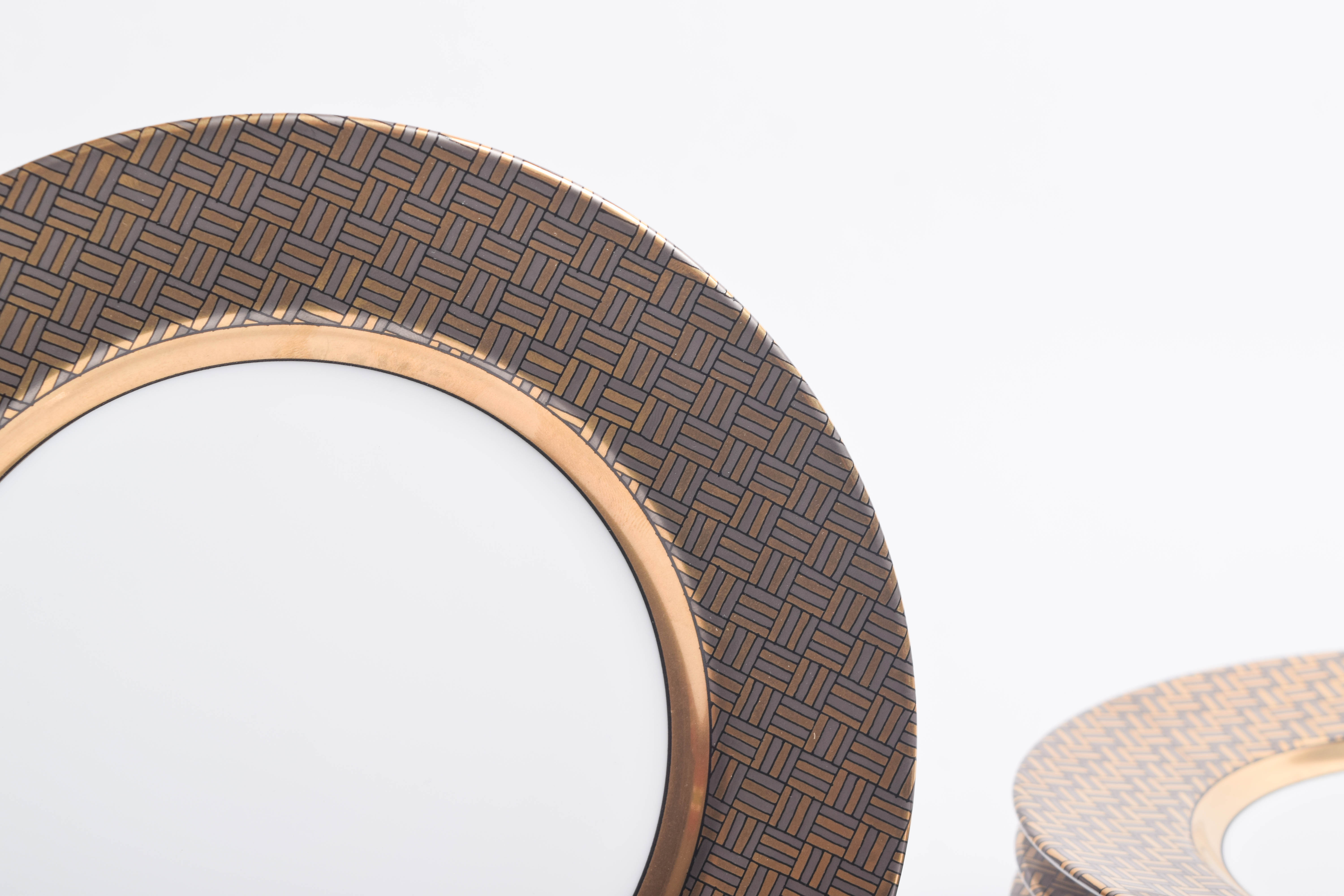 Set of Vintage Fitz and Floyd "Damascene" Salad Plates