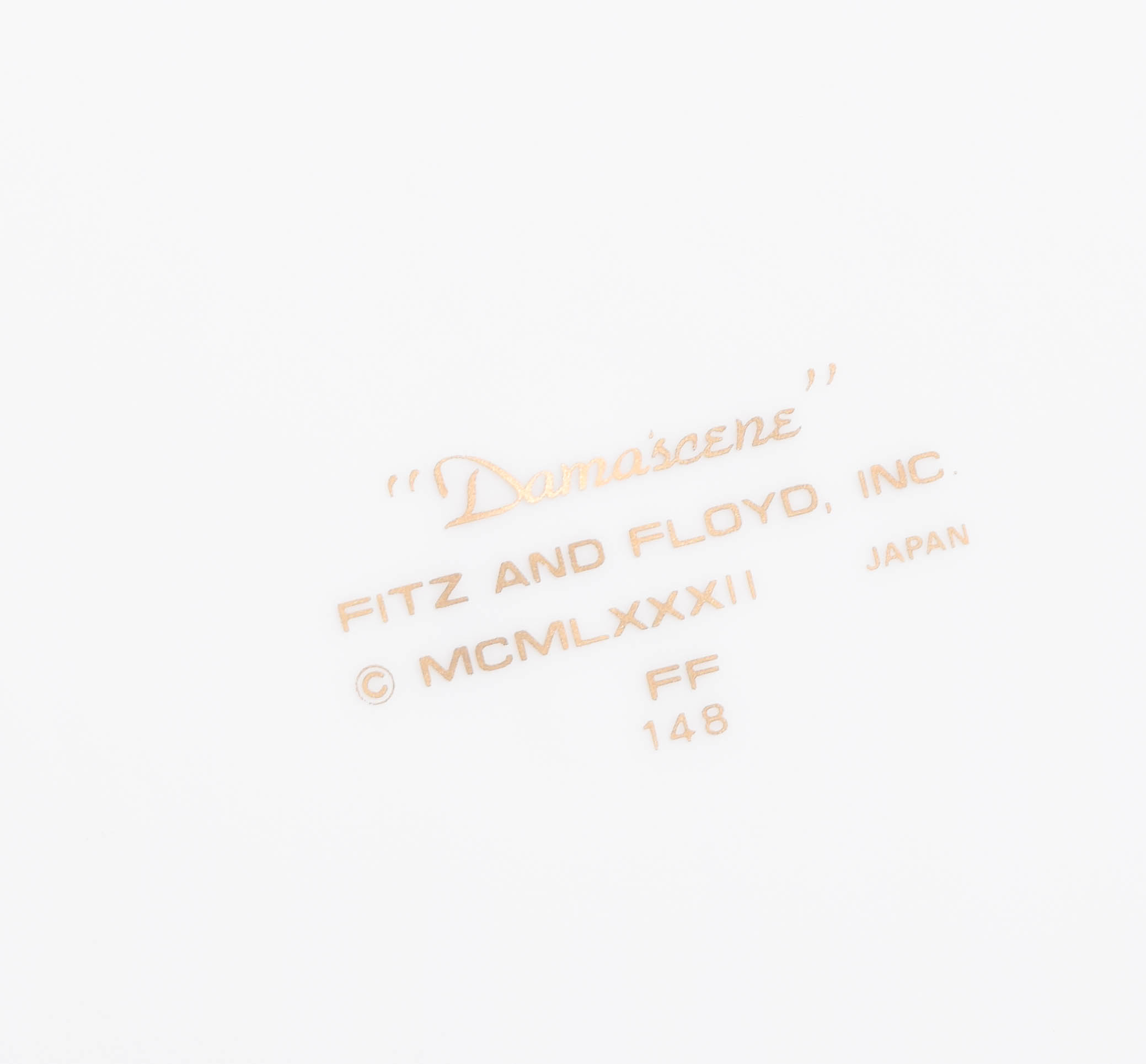 Set of Vintage Fitz and Floyd "Damascene" Salad Plates