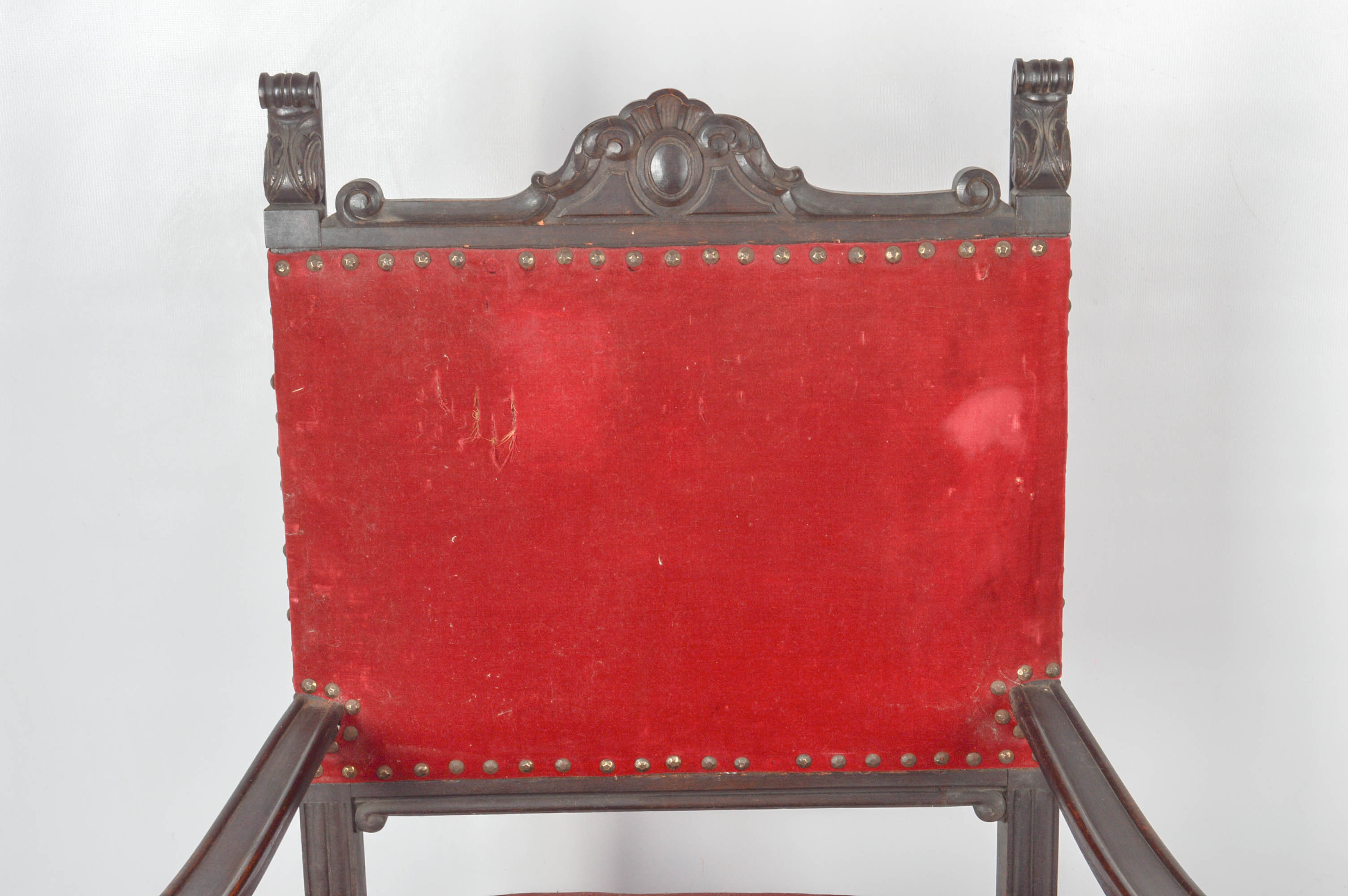 Antique Baroque Style Open Armchairs, Circa Early 20th Century