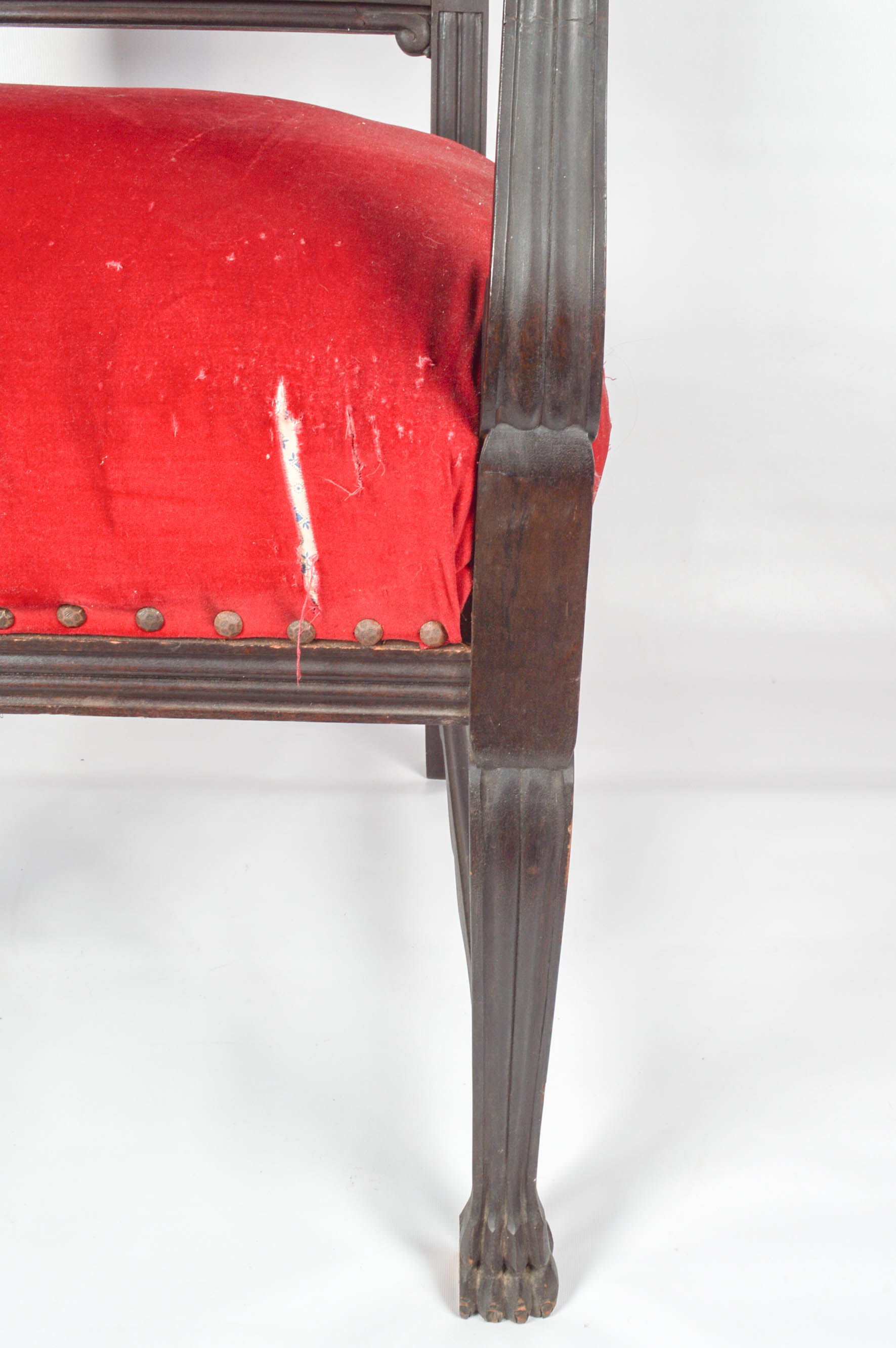 Antique Baroque Style Open Armchairs, Circa Early 20th Century