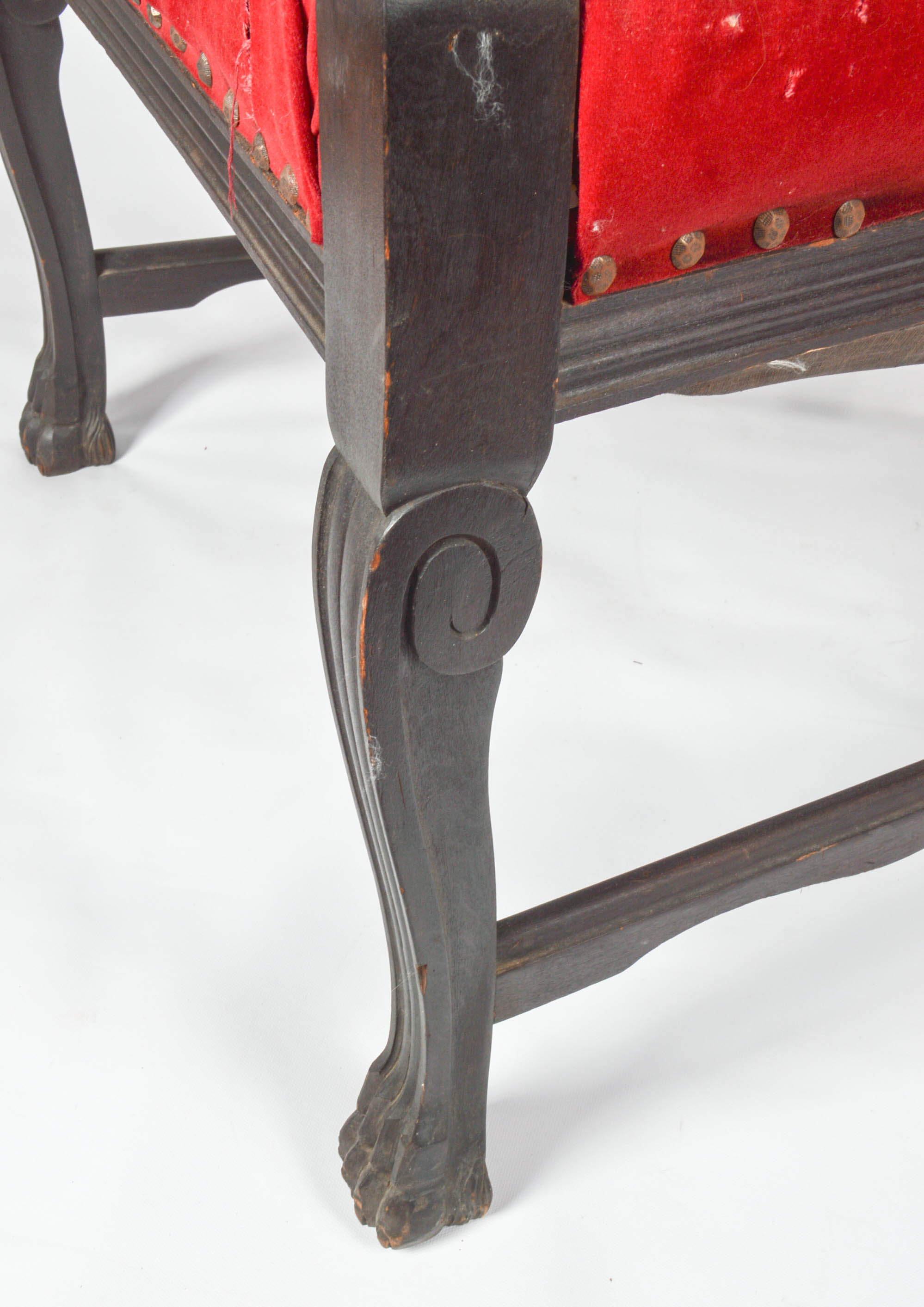 Antique Baroque Style Open Armchairs, Circa Early 20th Century