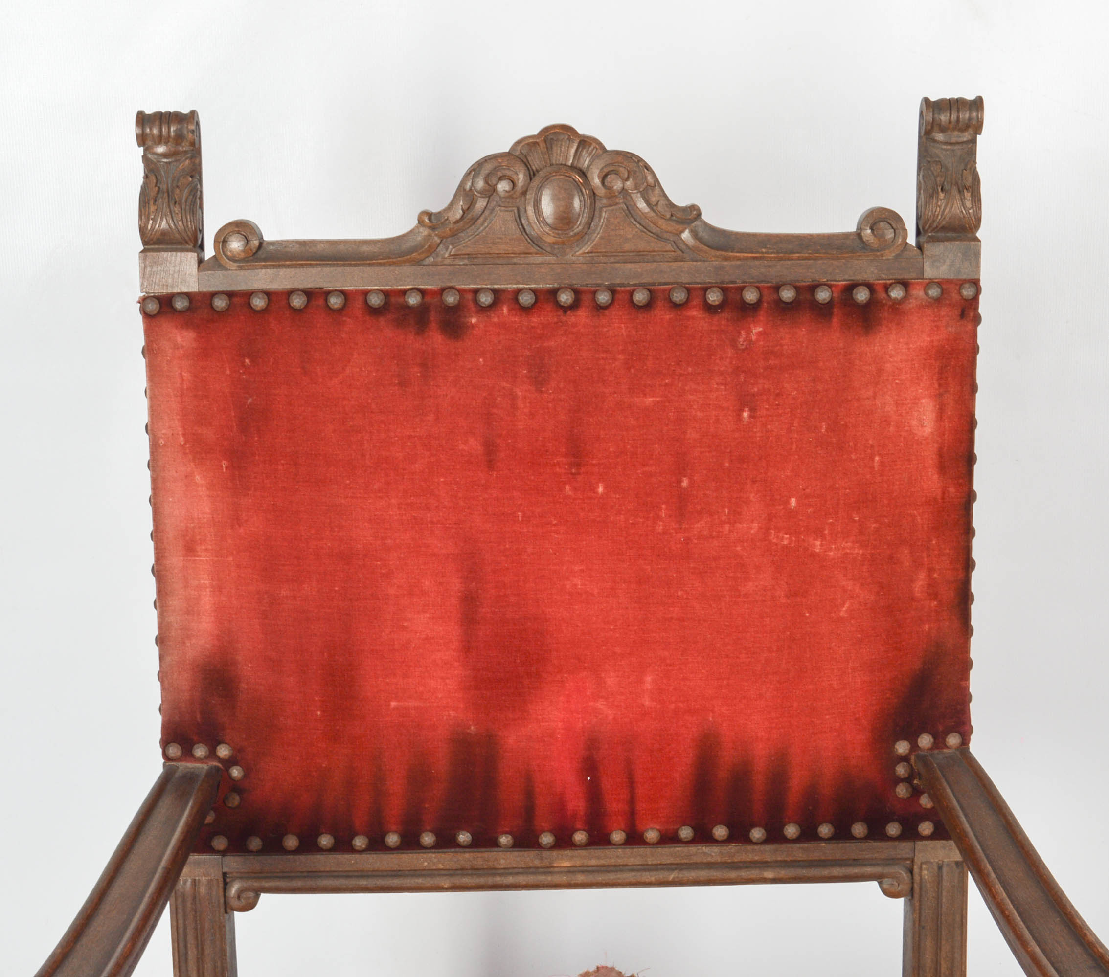 Antique Baroque Style Open Armchairs, Circa Early 20th Century