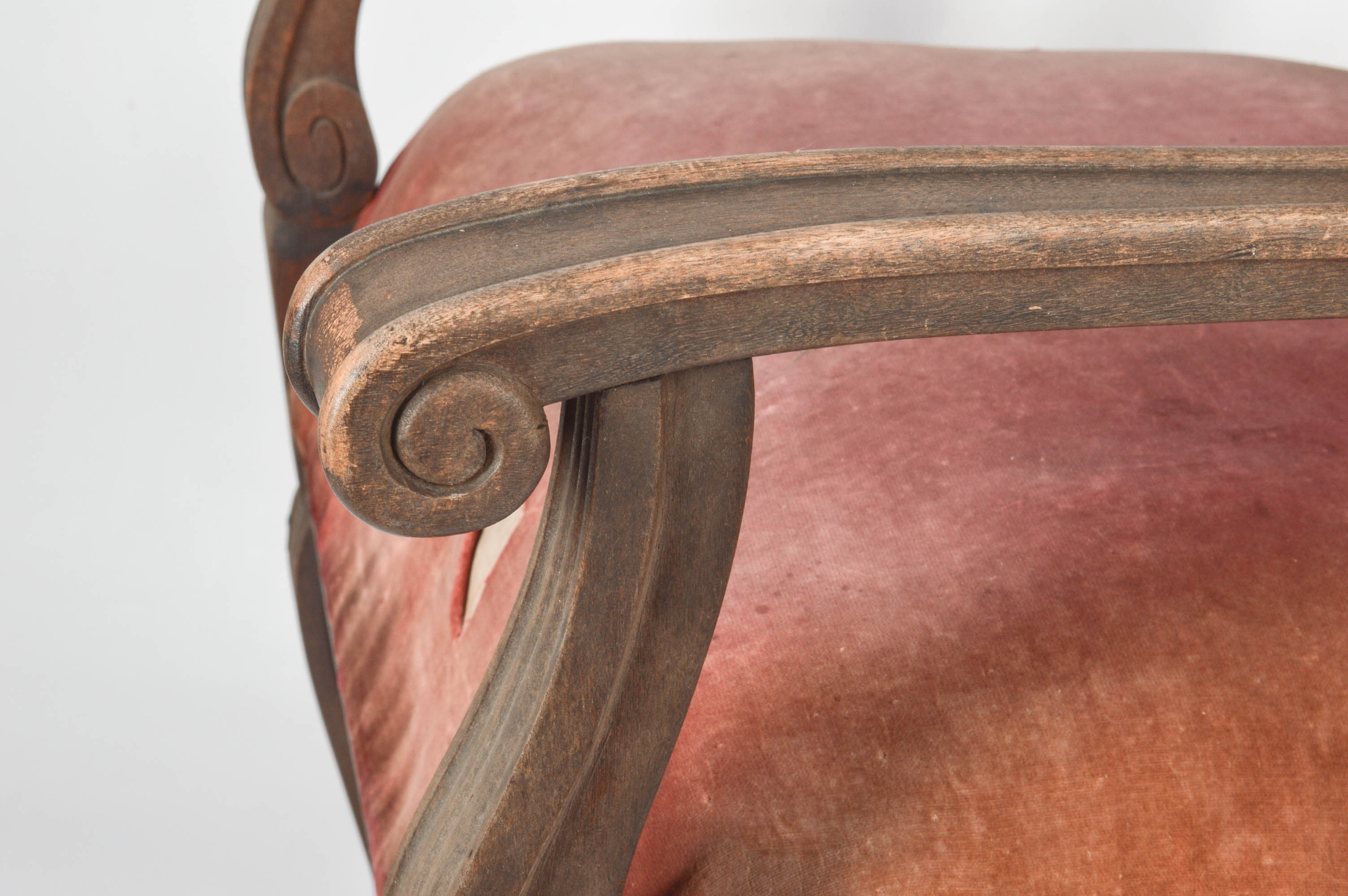 Antique Baroque Style Open Armchairs, Circa Early 20th Century