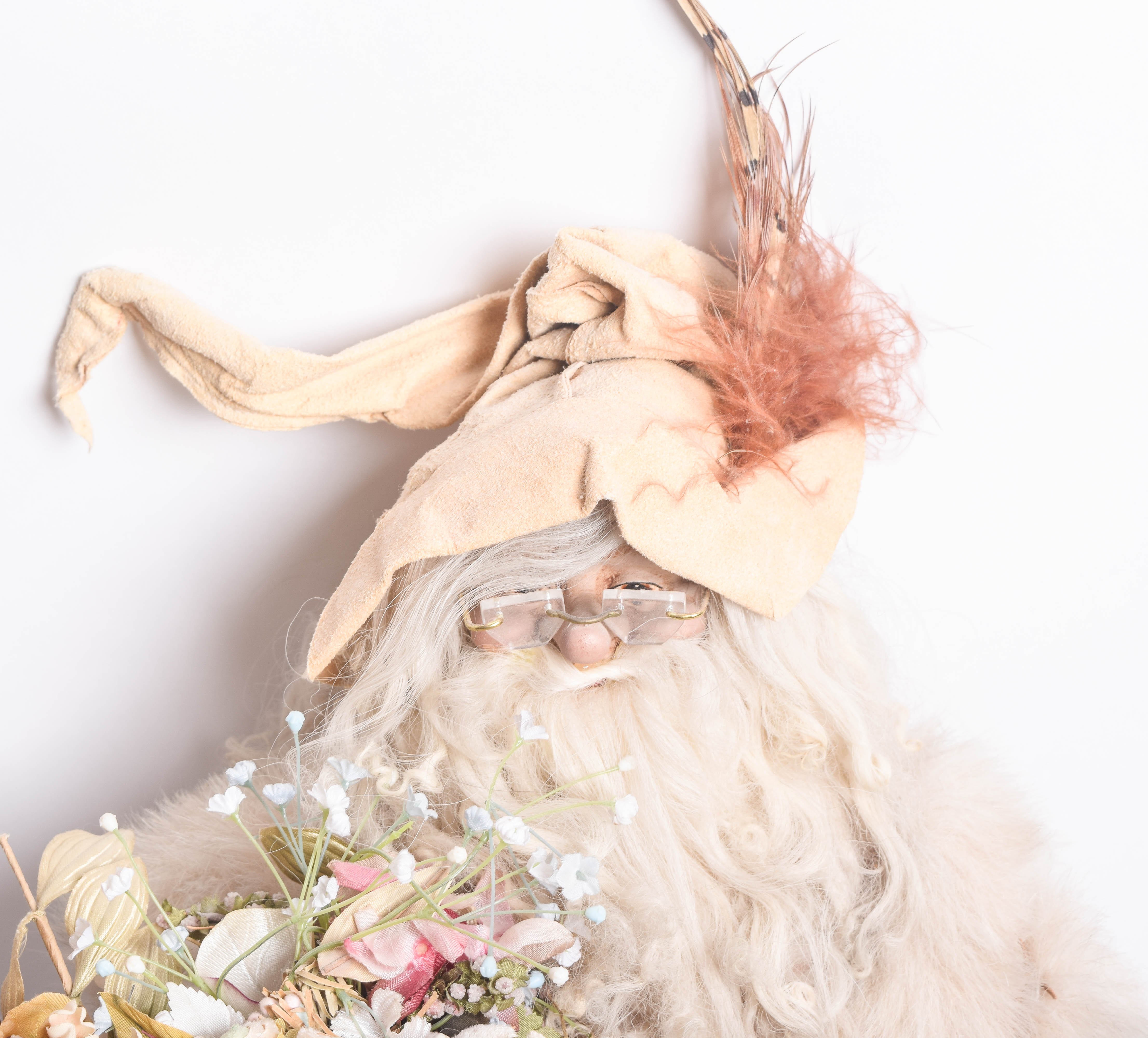 Vintage Steinbach Nutcracker and Folk Art Doll