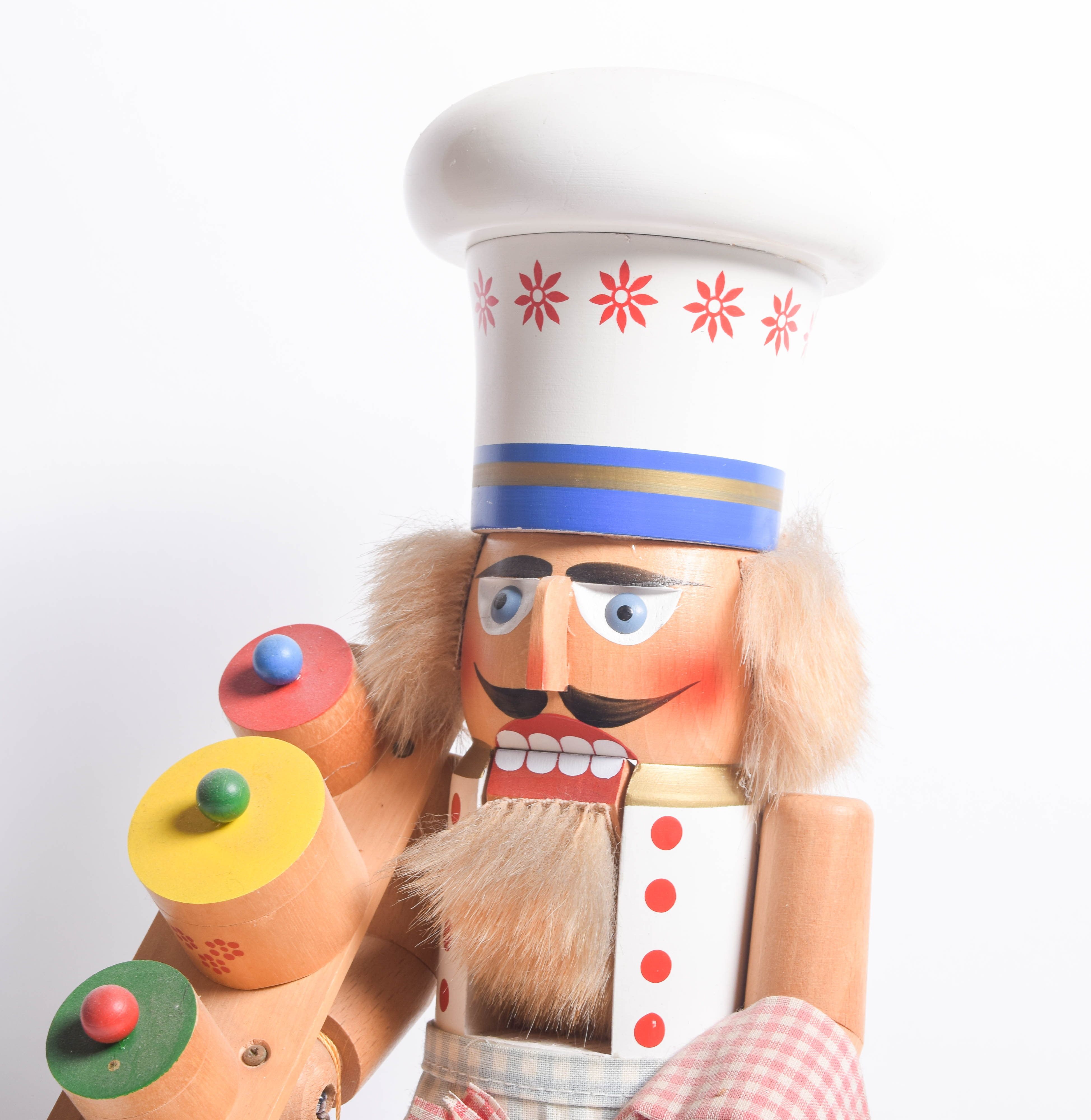 Vintage Steinbach Nutcracker and Folk Art Doll